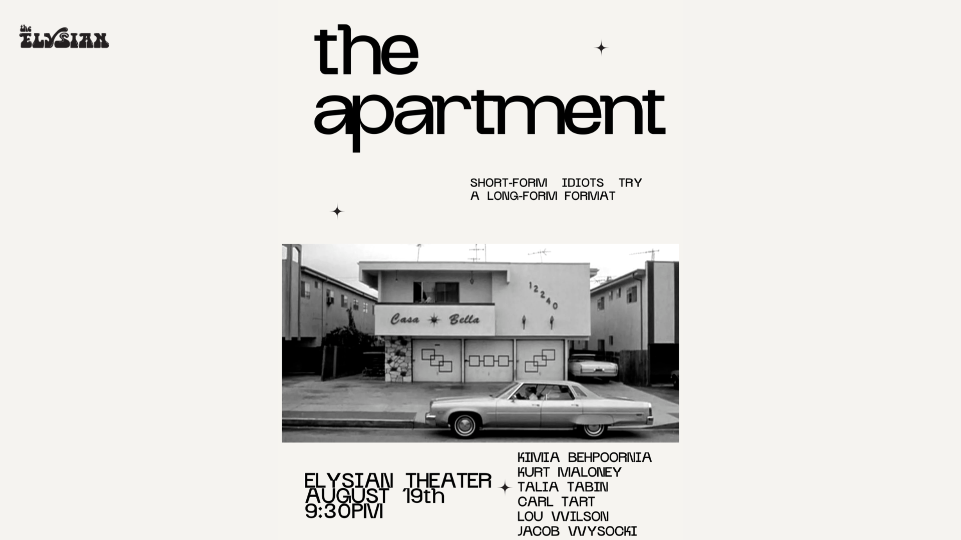 *SOLD OUT* The Apartment
