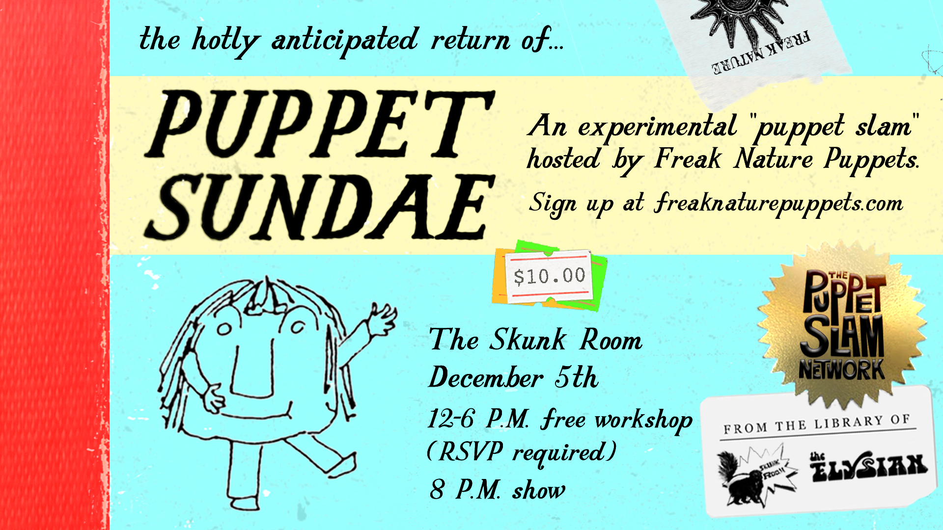 Puppet Sundae: An Experimental Puppet Slam (Skunk Room)