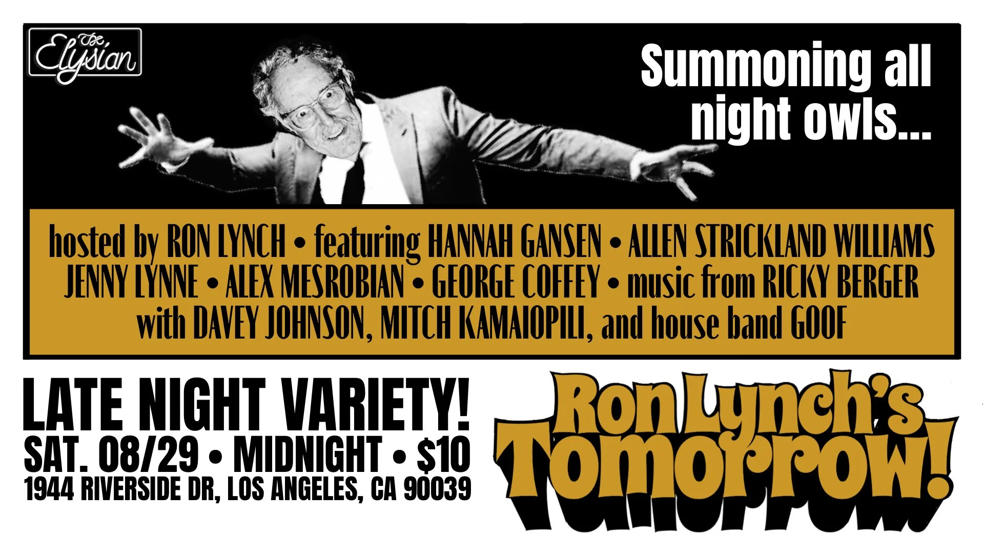 Tomorrow! w/ Ron Lynch