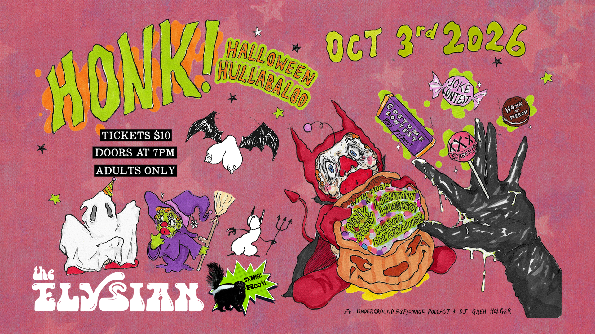The HONK! Halloween Hullabaloo! (Skunk Room)