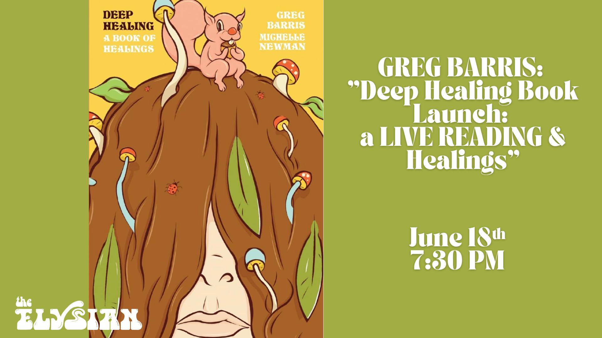 GREG BARRIS:  "Deep Healing Book Launch: a LIVE READING &amp; Healings"