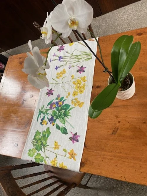 Meadow Flowers Runner - 100% European Linen
