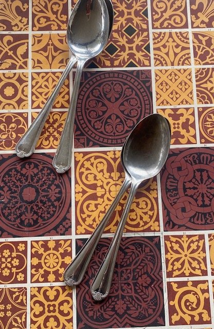 Vintage Silver Plate Serving Spoons Pairs
