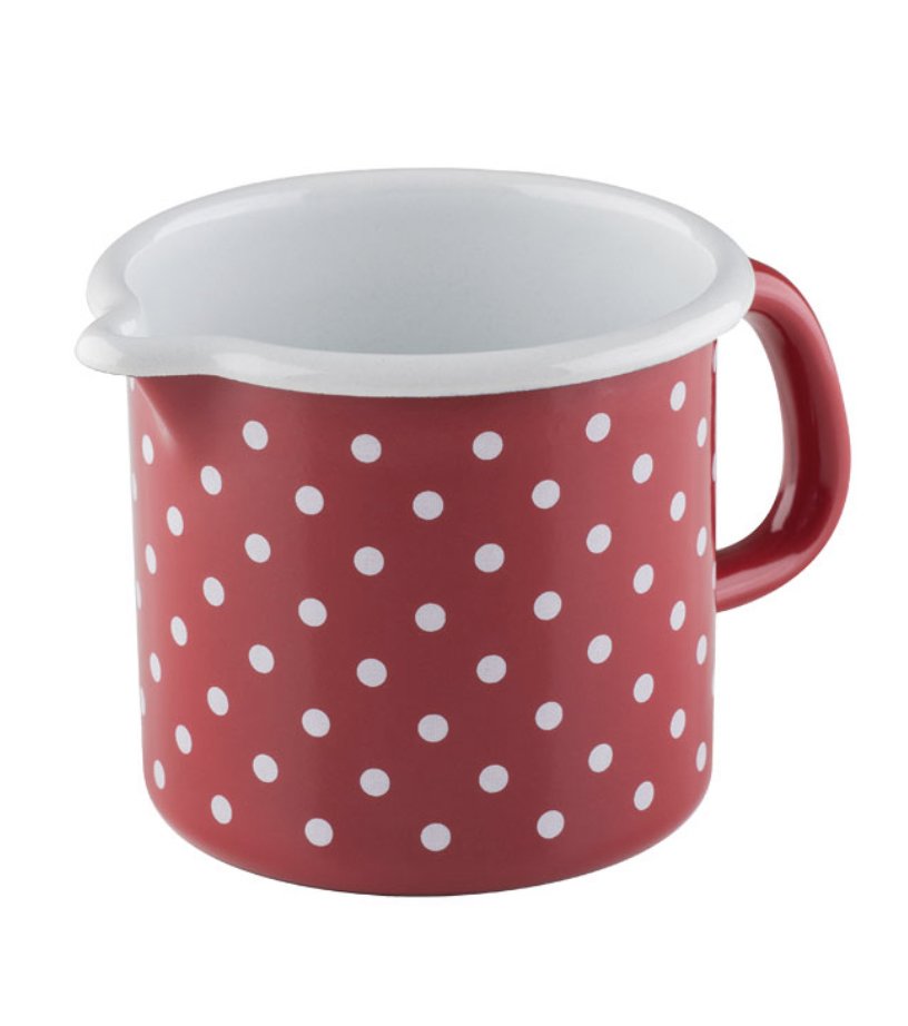 Riess Enamel Red White Dots Milk Jugs — eCasa Daylesford
