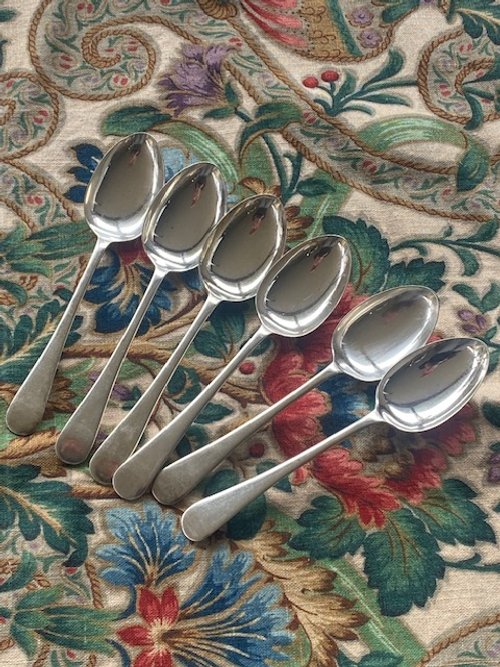 Vintage Silver Plate Dessert Spoons (6)