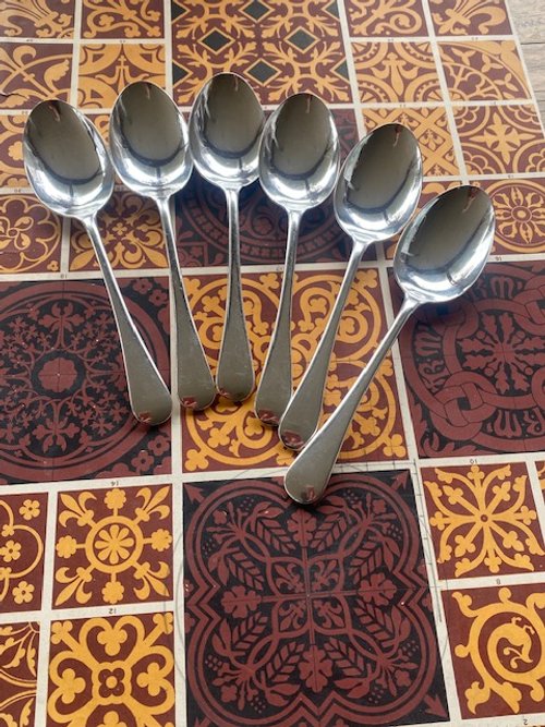 Vintage Silver Plate Dessert Spoons (6)