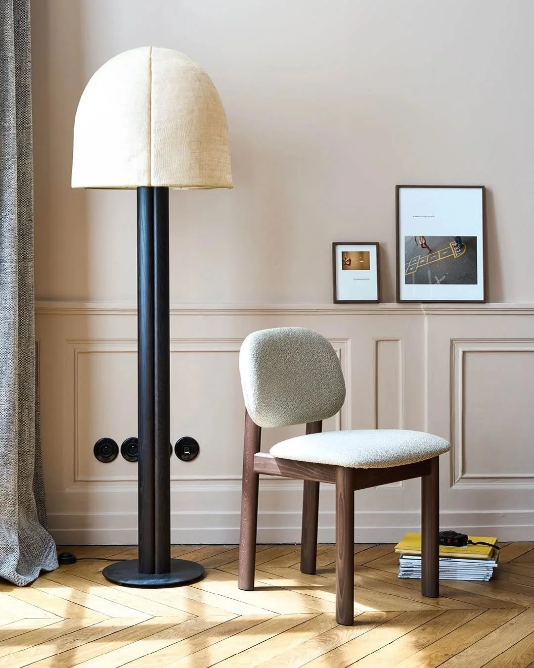When pieces interact perfectly.
The soft and graphic Pompon lamp by
@mariecdorner pairs beautifully with the 
Elly chair by @guillaumedelvigne.

A subtle balance between light, seating, 
and design creates an interior that is both 
functional and exp
