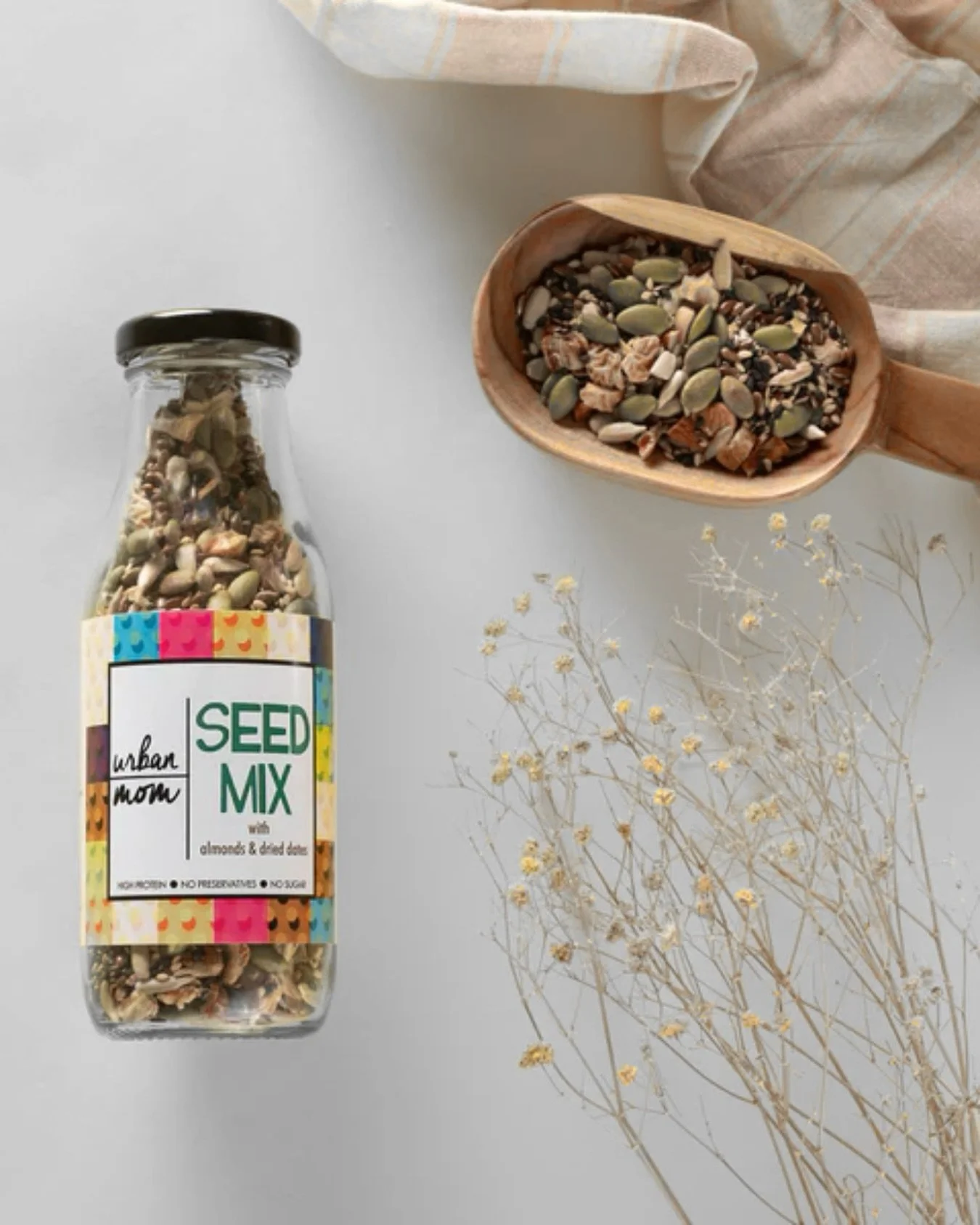 Wholesome goodness in every bite ✨​

Our 7-seed mix with dried dates and roasted almonds is naturally packed with protein, fibre, and essential nutrients. ​
​
Perfect for sprinkling over oatmeal, salads, or enjoying straight up.​
​
Healthy, tasty, an