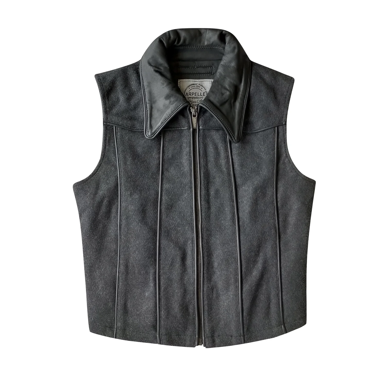 grenada charcoal grey wool vest classic elegant easywear layer