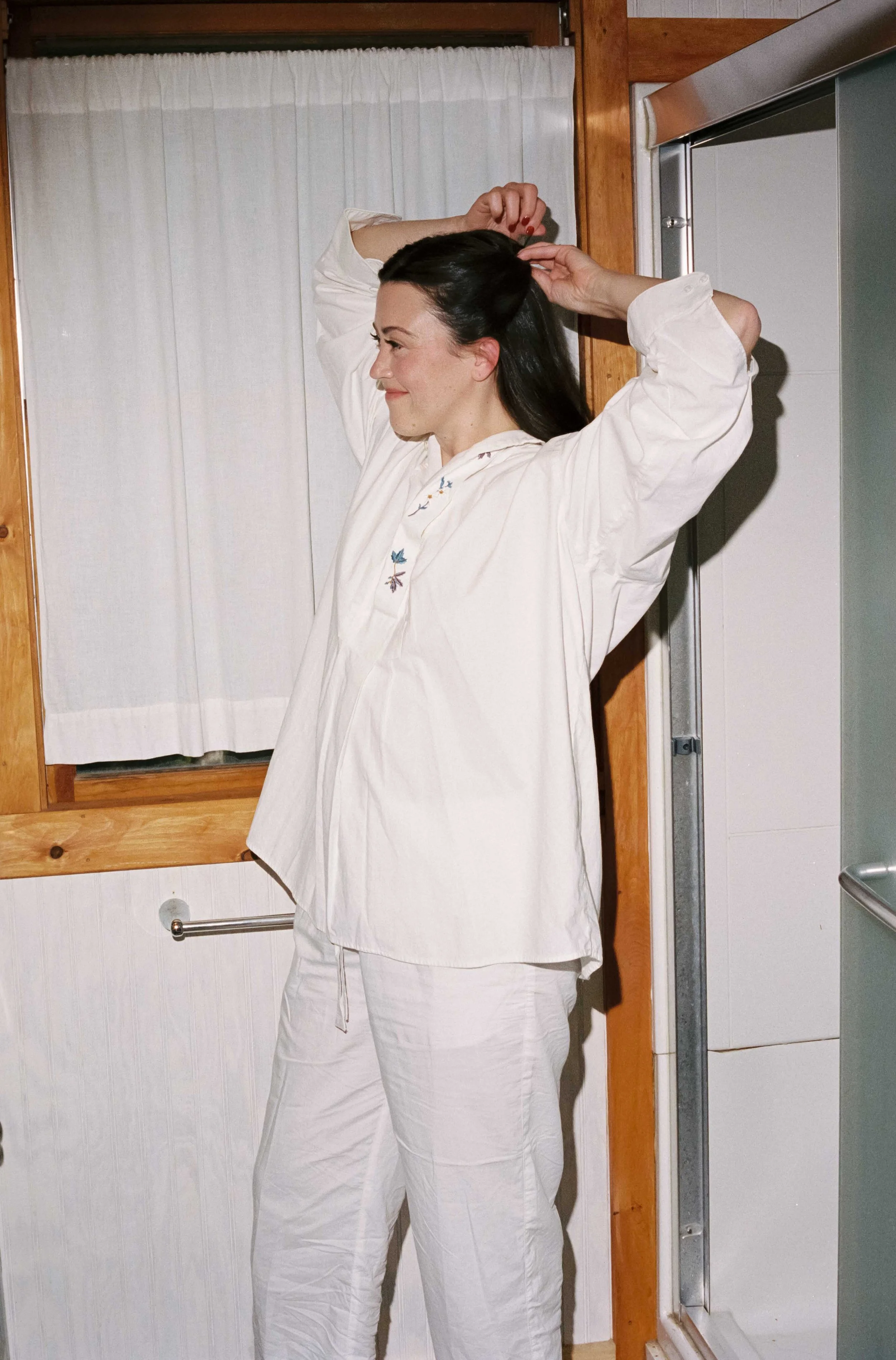 Bride getting ready on her wedding day