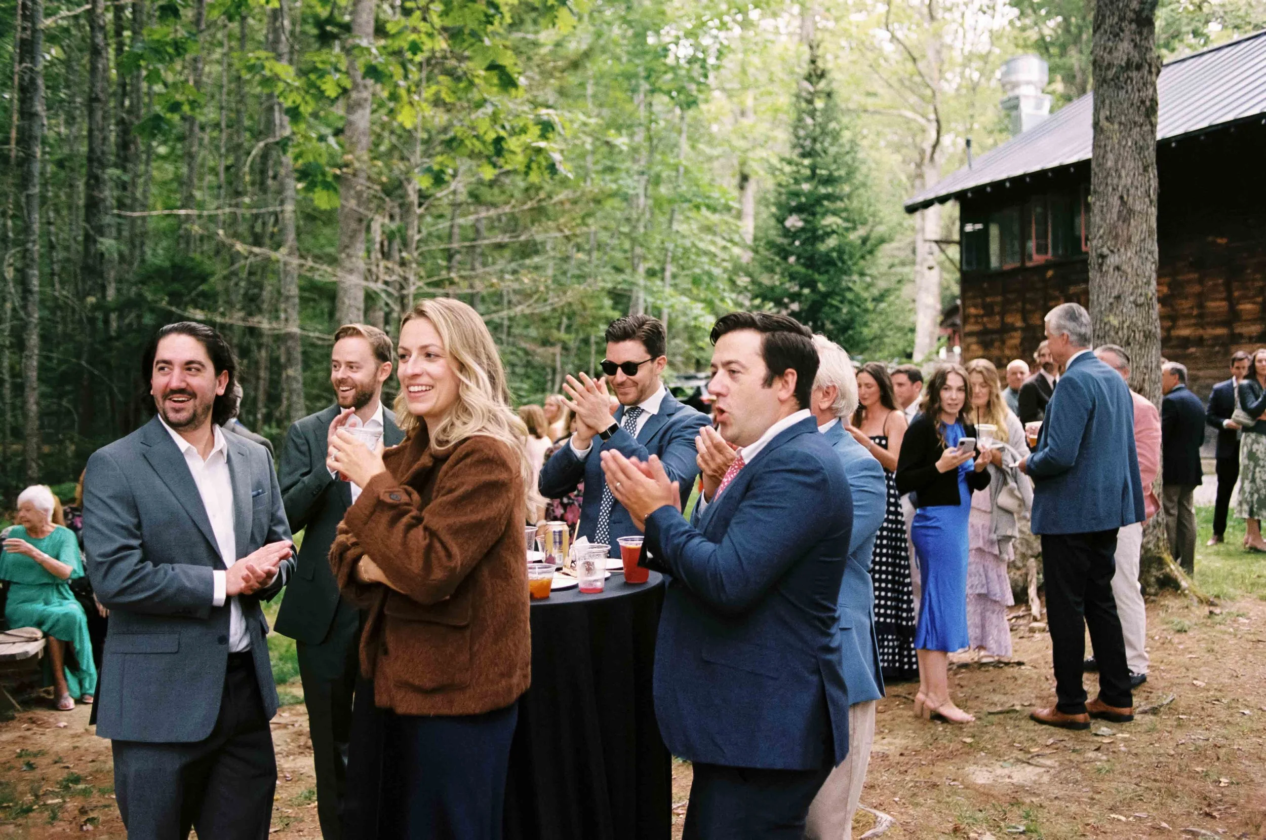 Cocktail Hour at Camp Bishopswood in Hope Maine
