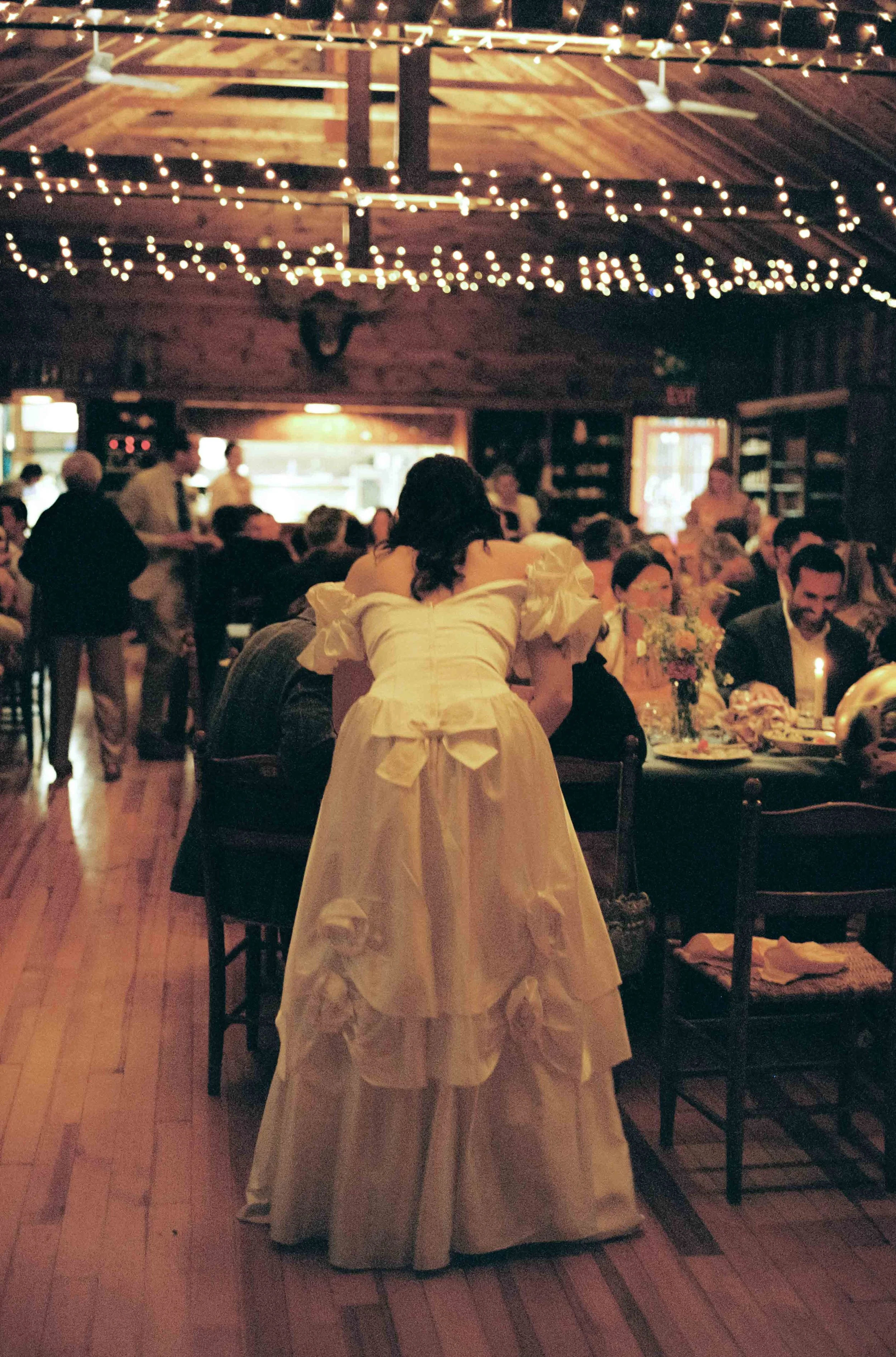 Wedding dinner at a camp in Maine