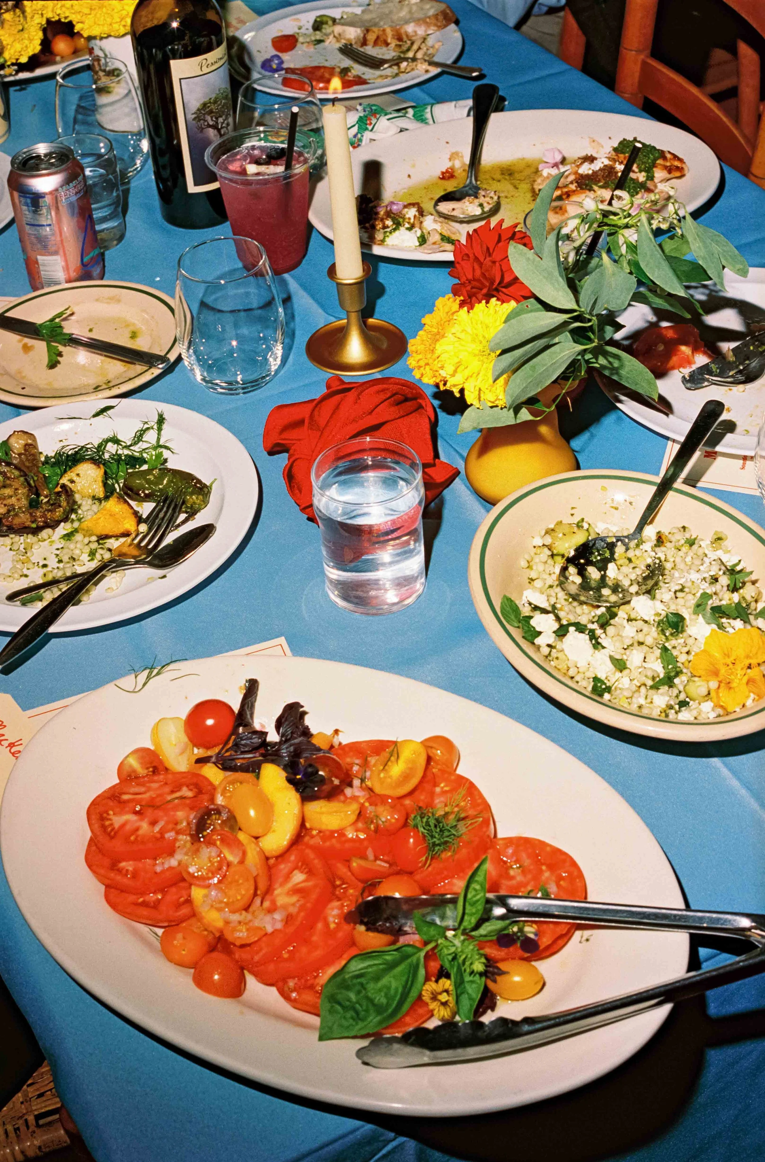 Wedding dinner at a camp in Maine