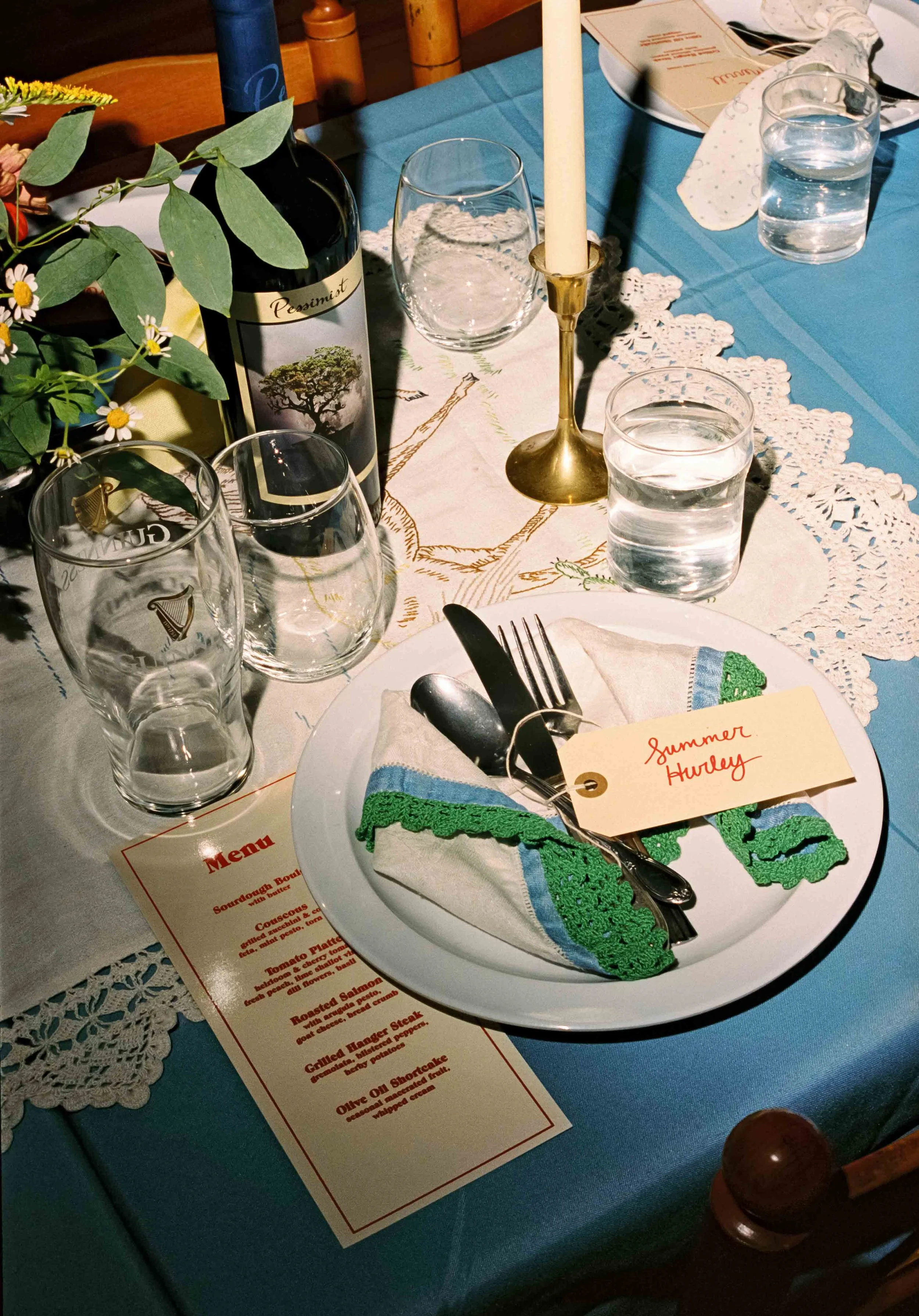 Wedding dinner at a camp in Maine