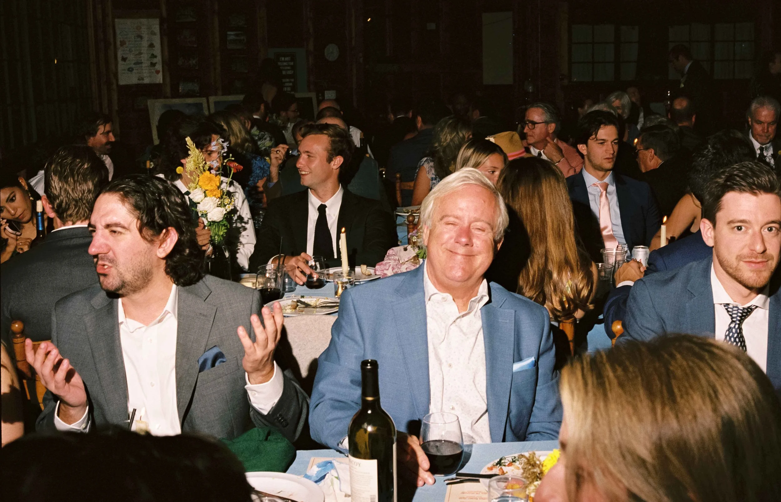 Wedding dinner at a camp in Maine