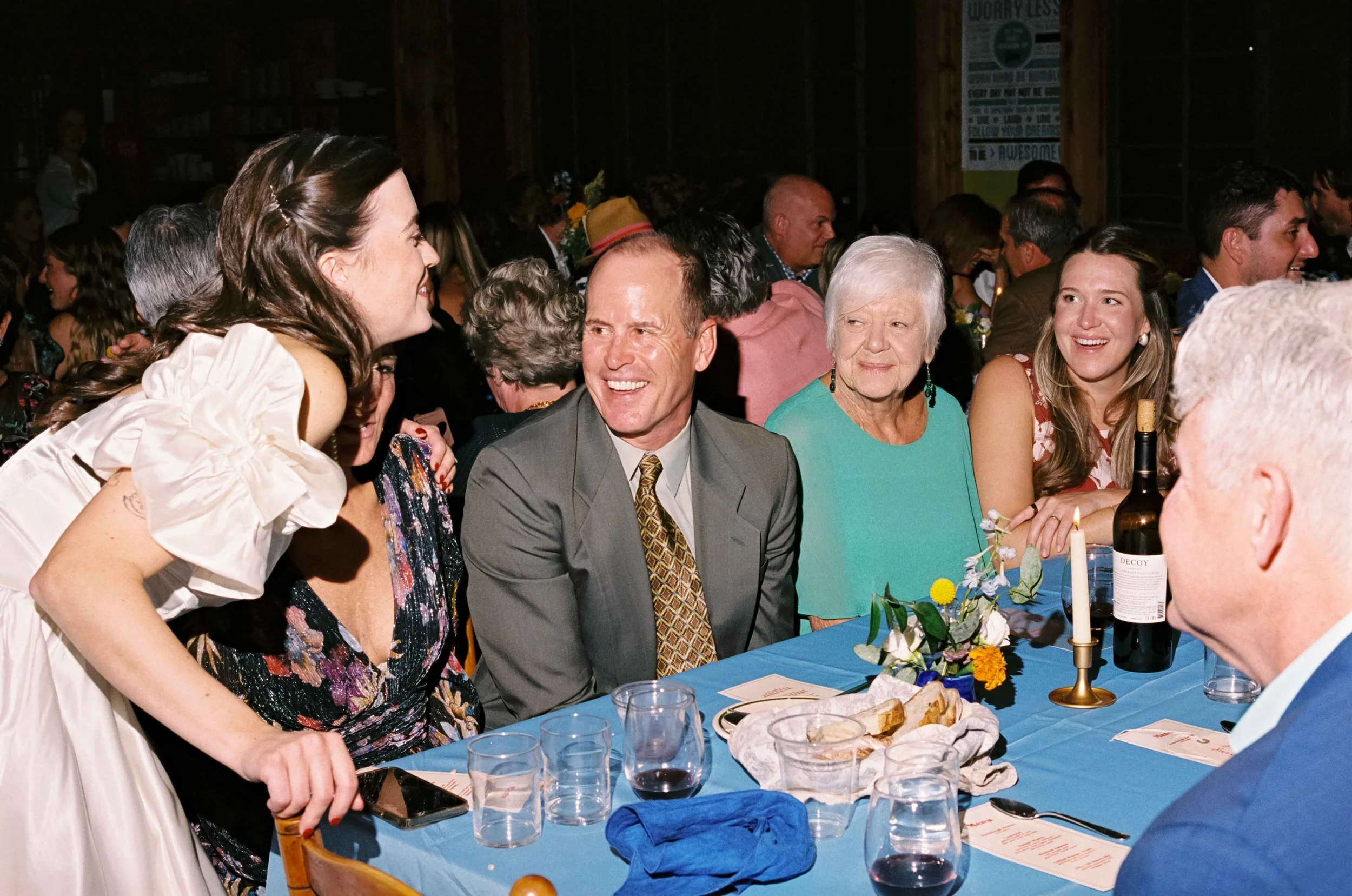 Wedding dinner at a camp in Maine