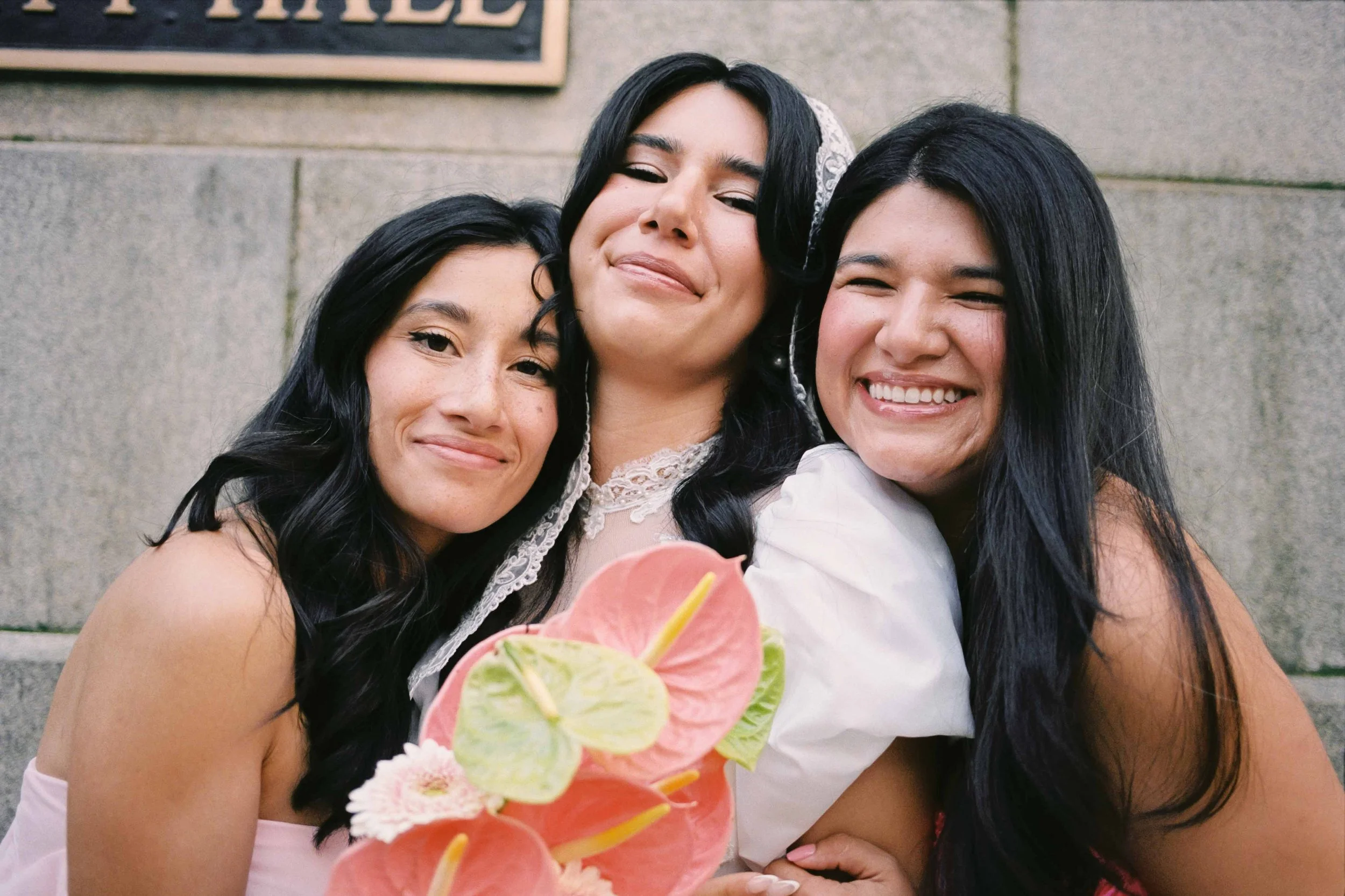 Sisters portrait on a Chicago wedding day