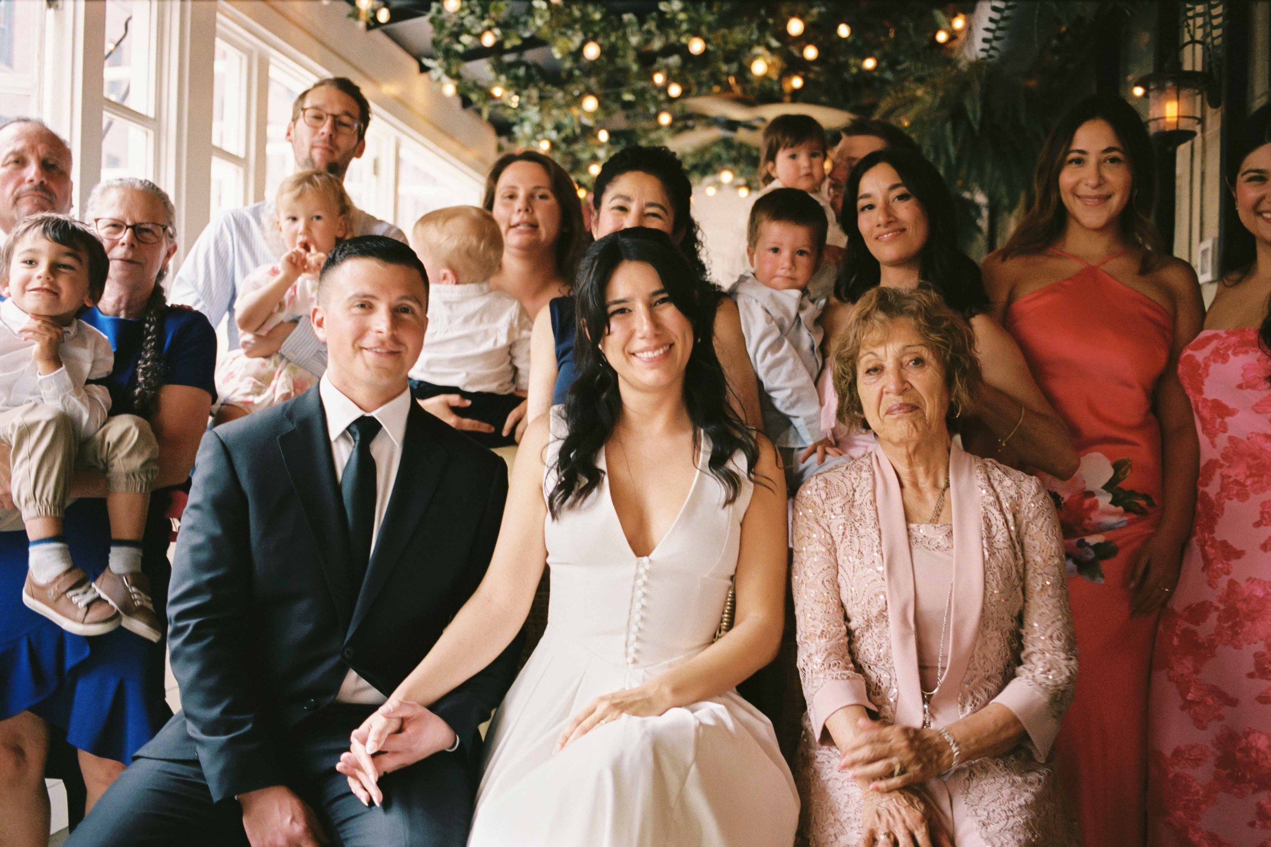 Candid family portrait at a Chicago City Hall Elopement