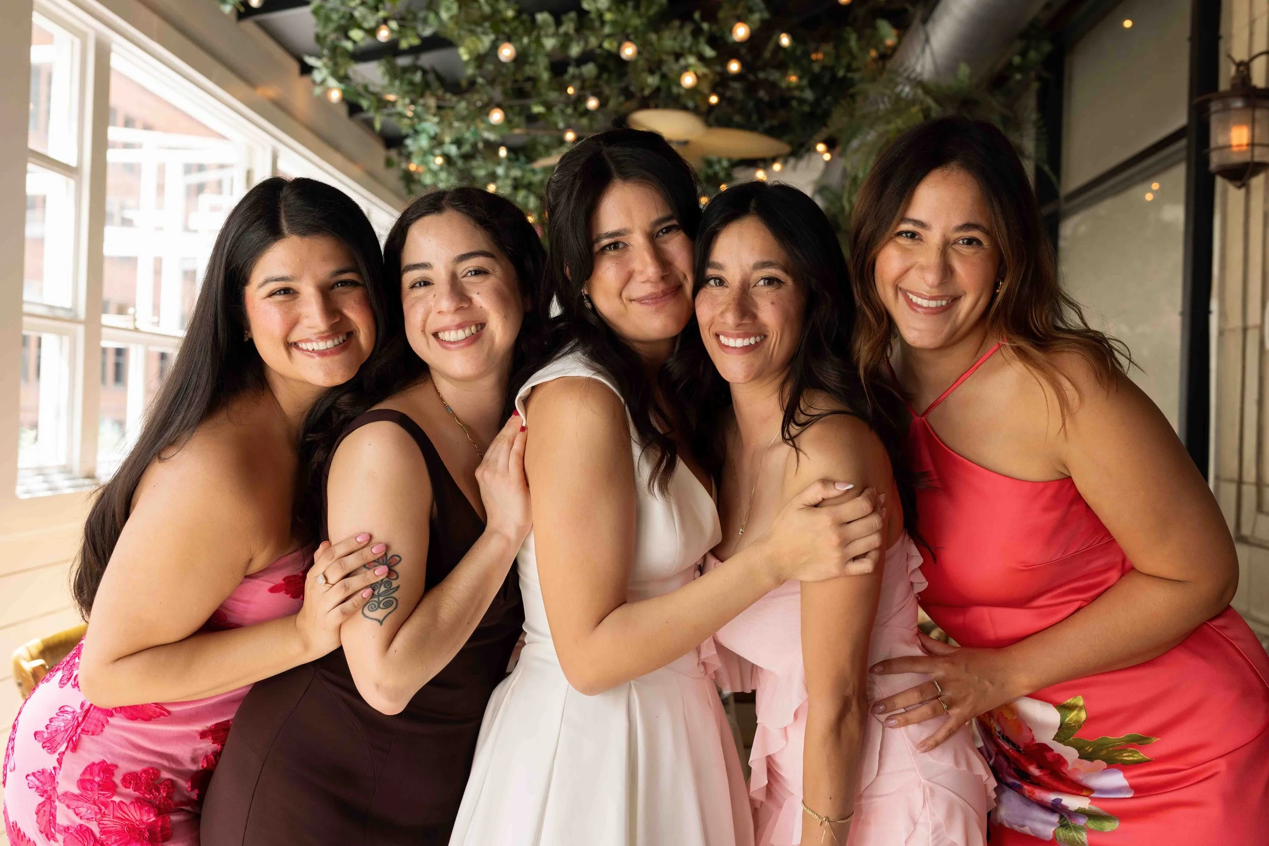 Sweet sisters portrait at a Chicago City Hall elopement