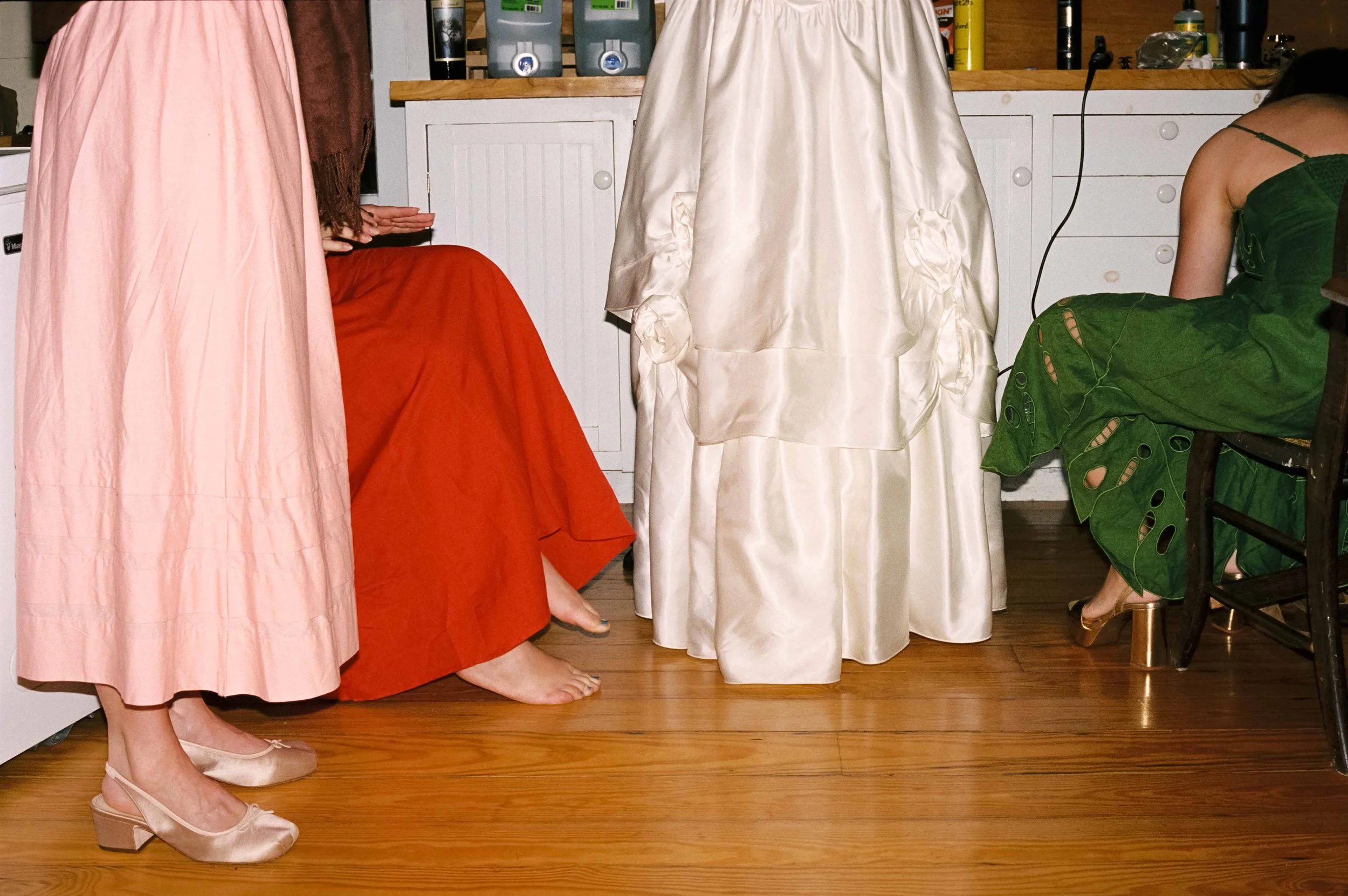 Bride and bridesmaid dresses