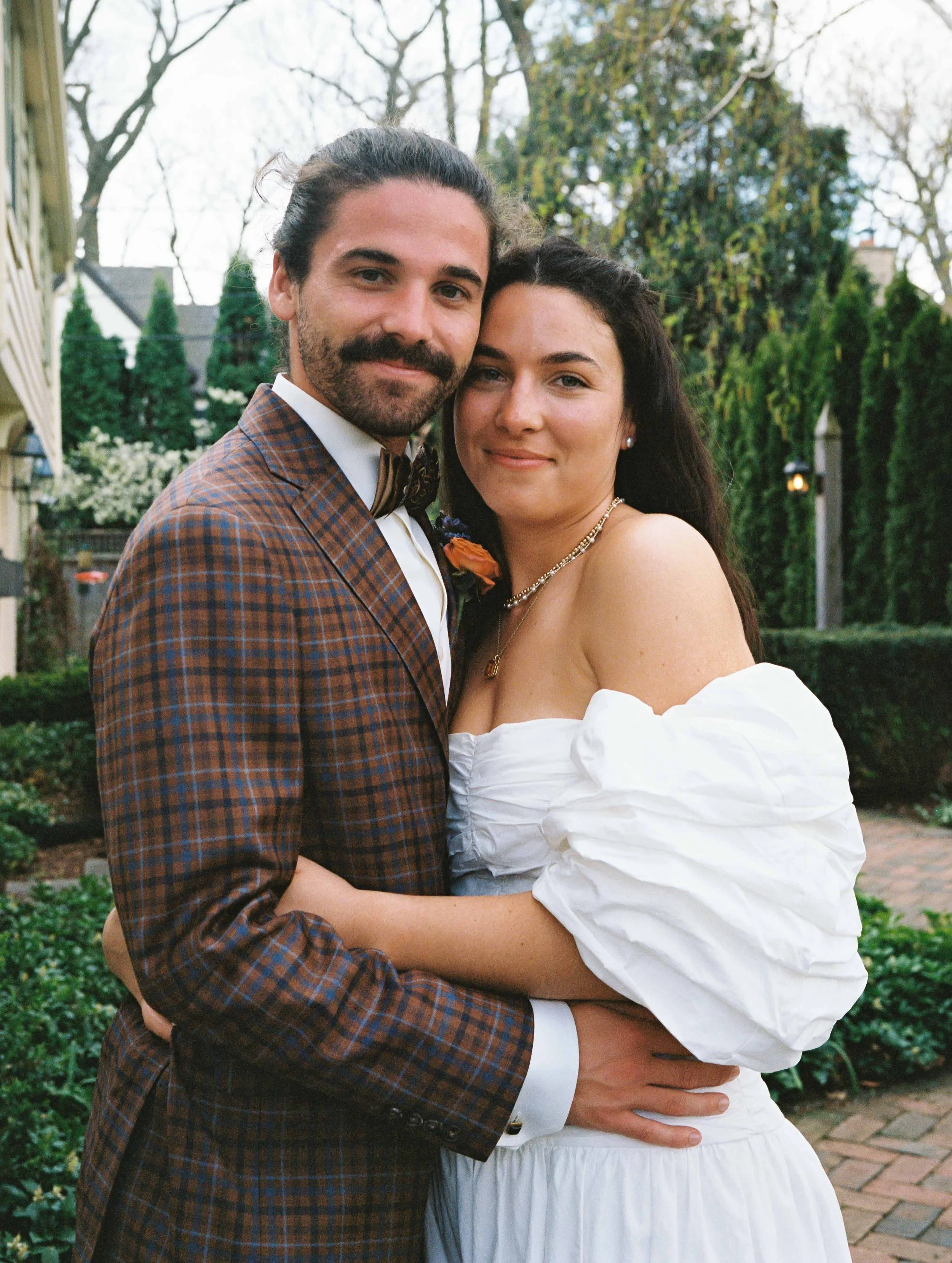 Timeless couples portrait captured on film in Wisconsin
