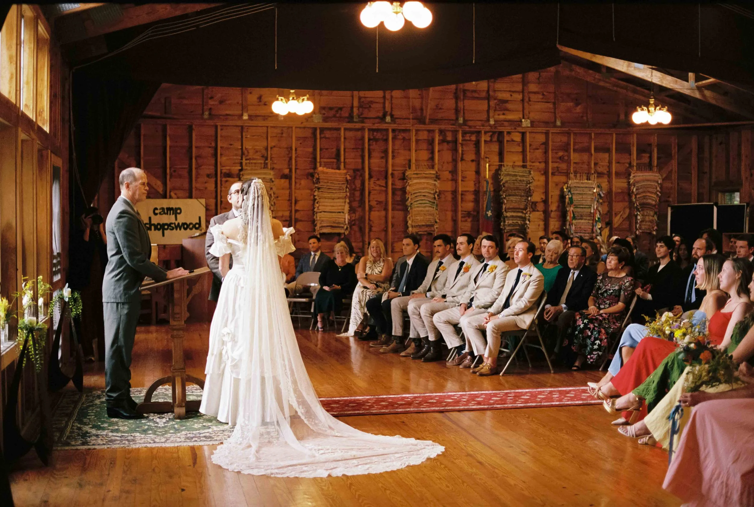 Intimate wedding ceremony photo in Maine