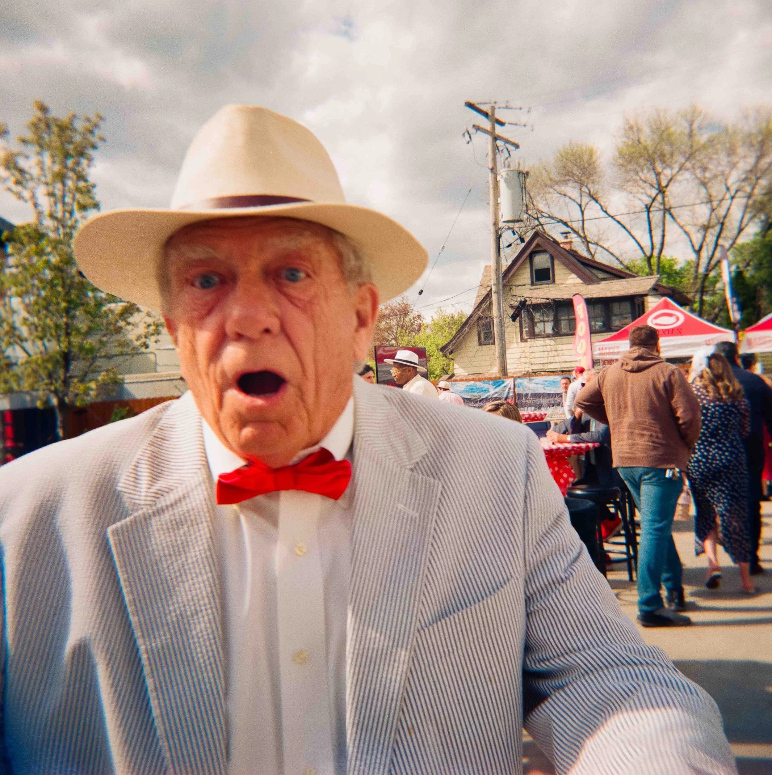 Maxie's Derby Day Party with a man looking at my camera