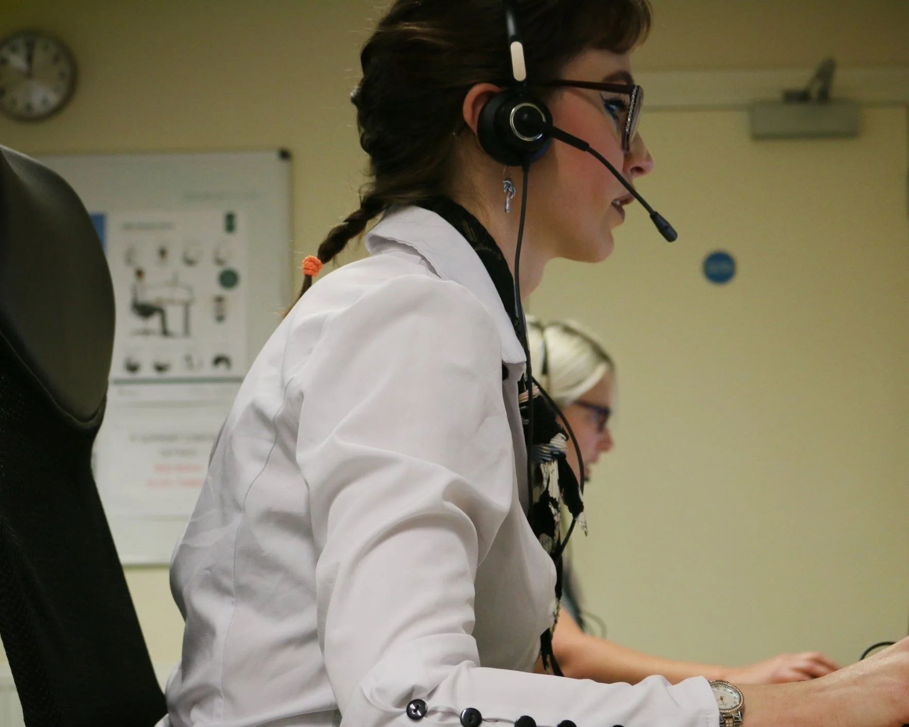 Citizens Advice Tendring telephone adviser at work