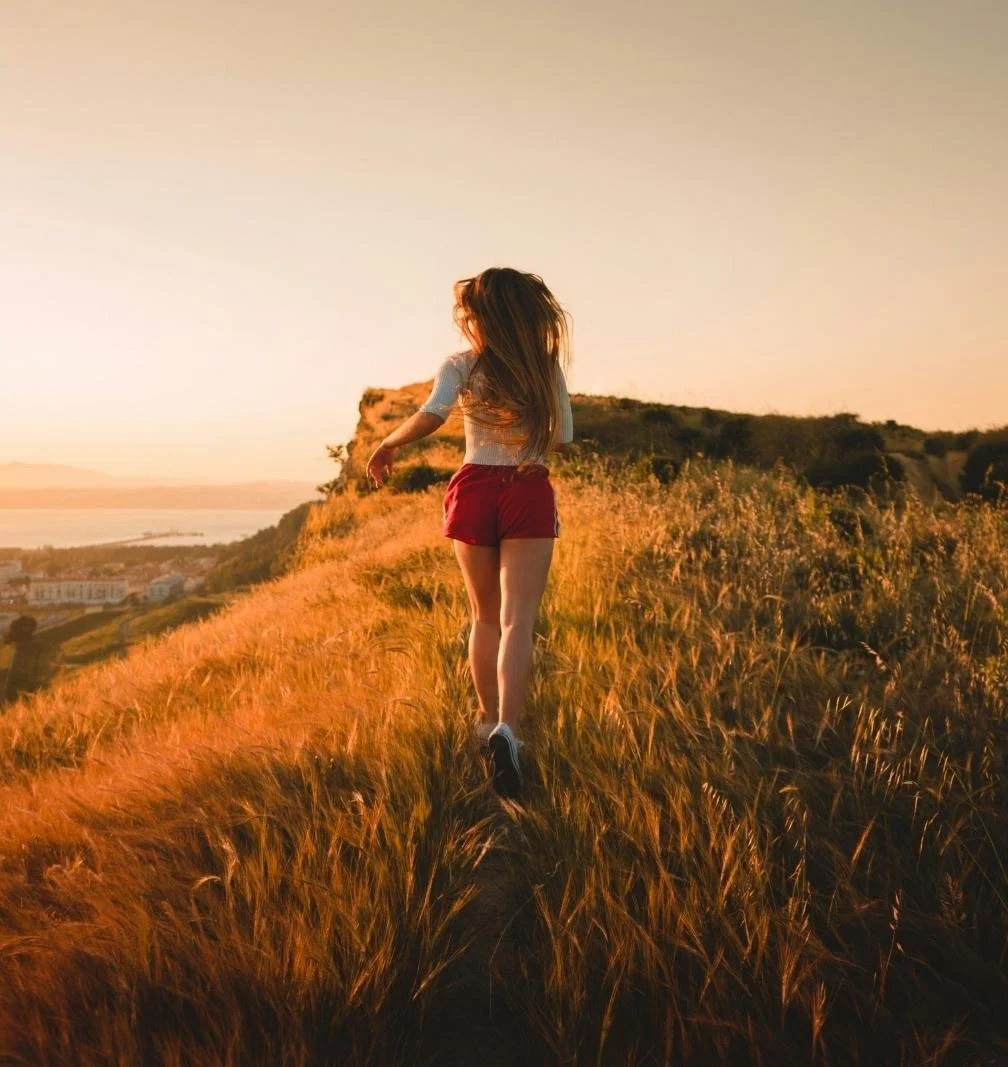 Woman running in an outdoor setting