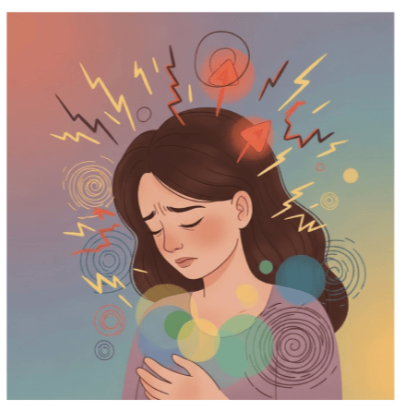 overwhelmed new mom struggling with sensory ioverload ADHD