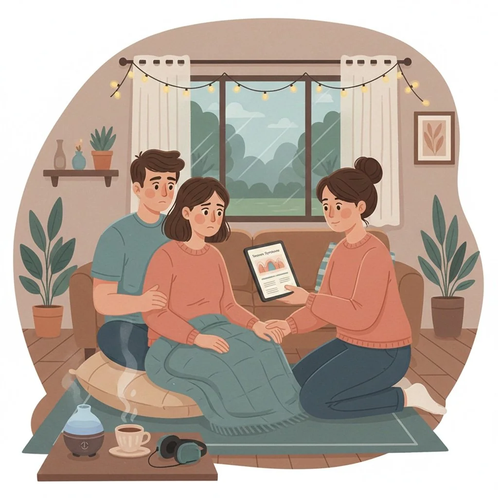 image representing support during  grief