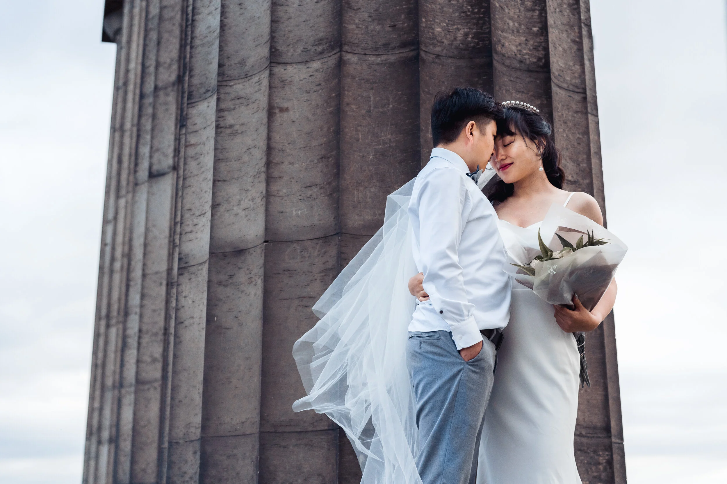 Engagement photoshoot on Calton Hill, Edinburgh