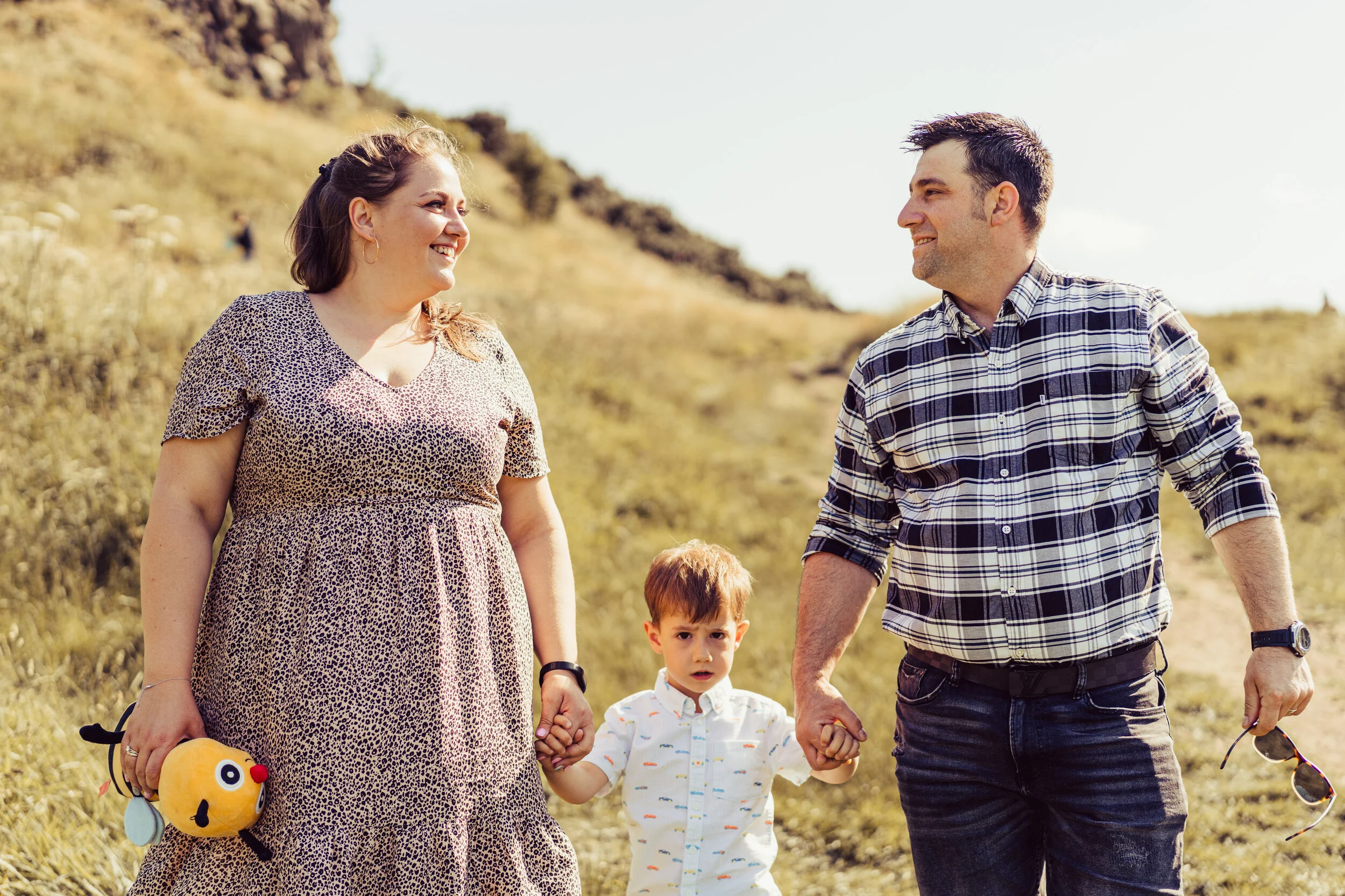 Family photoshoot on Arthur's Seat, Edinburgh