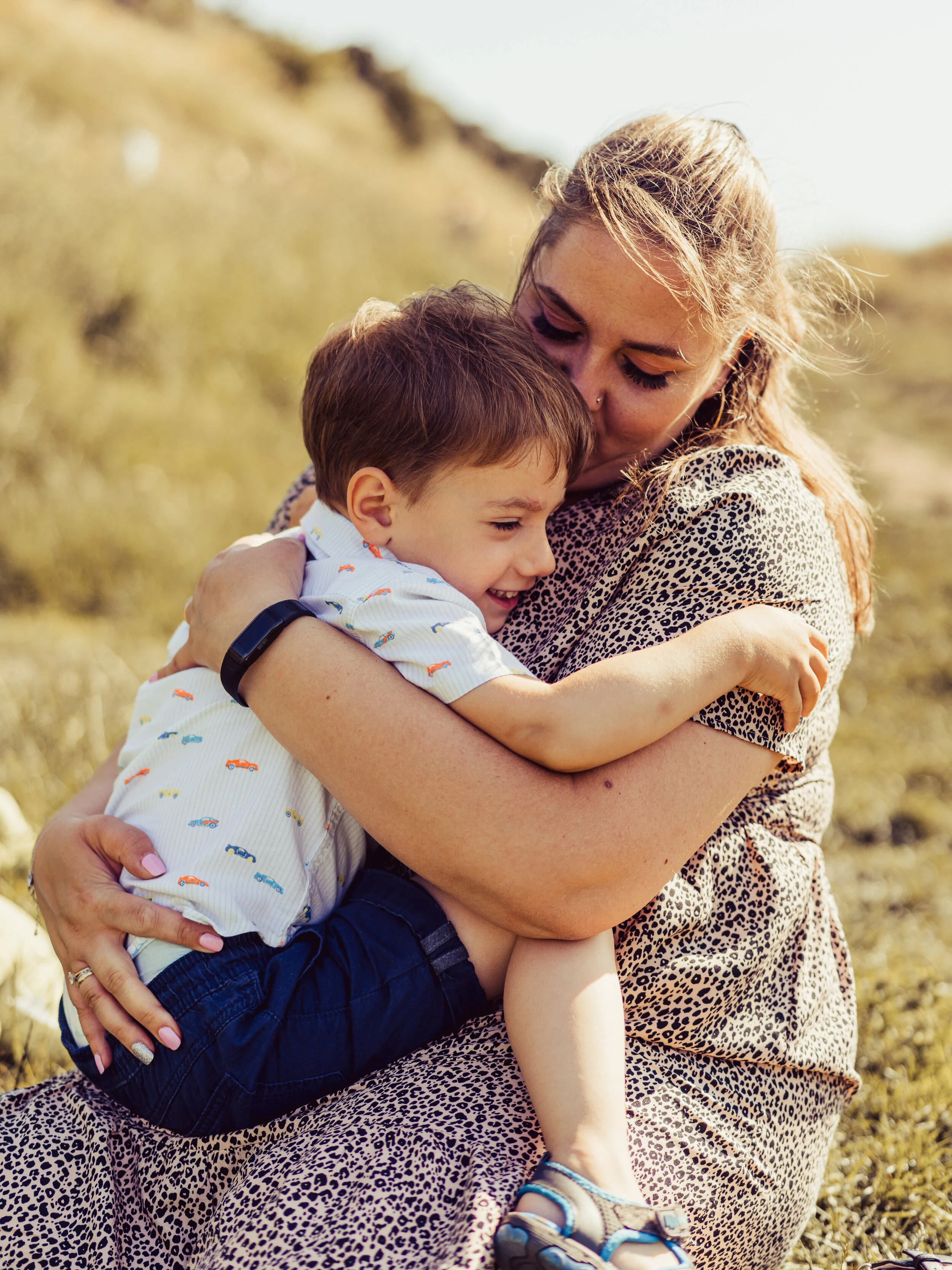 Family photoshoot on Arthur's Seat, Edinburgh