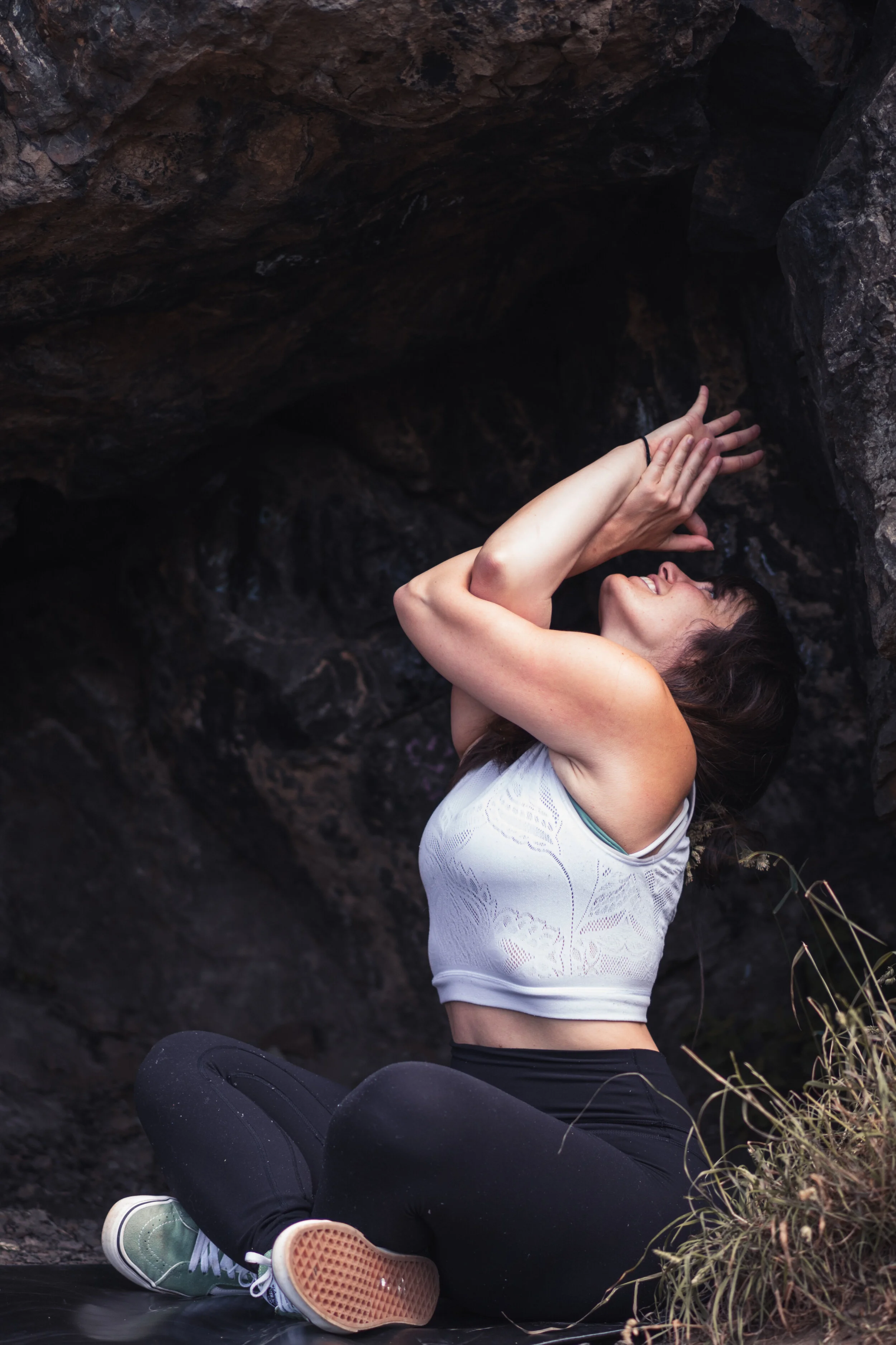 Yoga photography on Arthur's seat, Edinburgh
