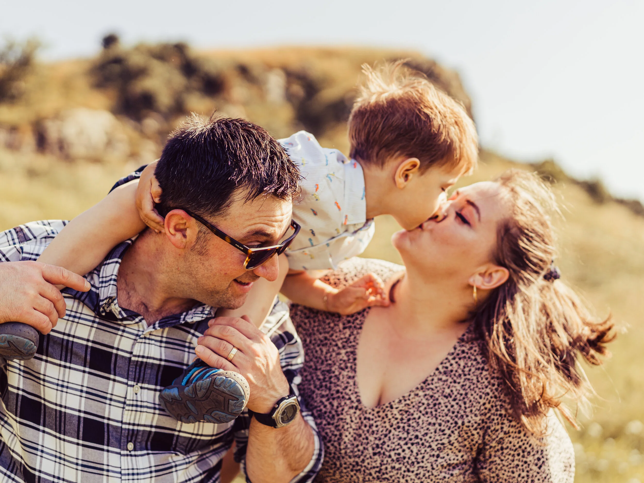 Family photoshoot on Arthur's Seat, Edinburgh