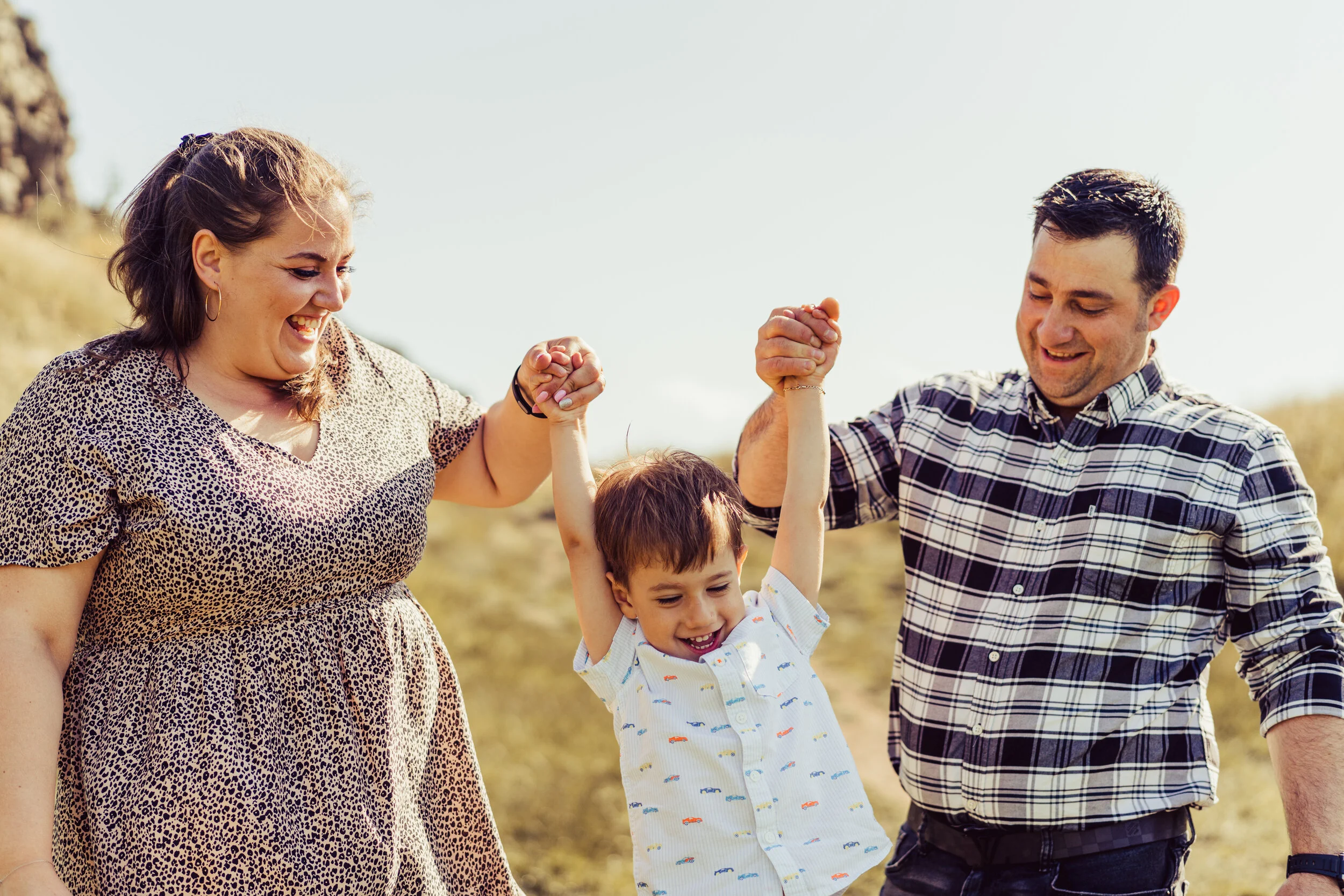 Family photoshoot on Arthur's Seat, Edinburgh
