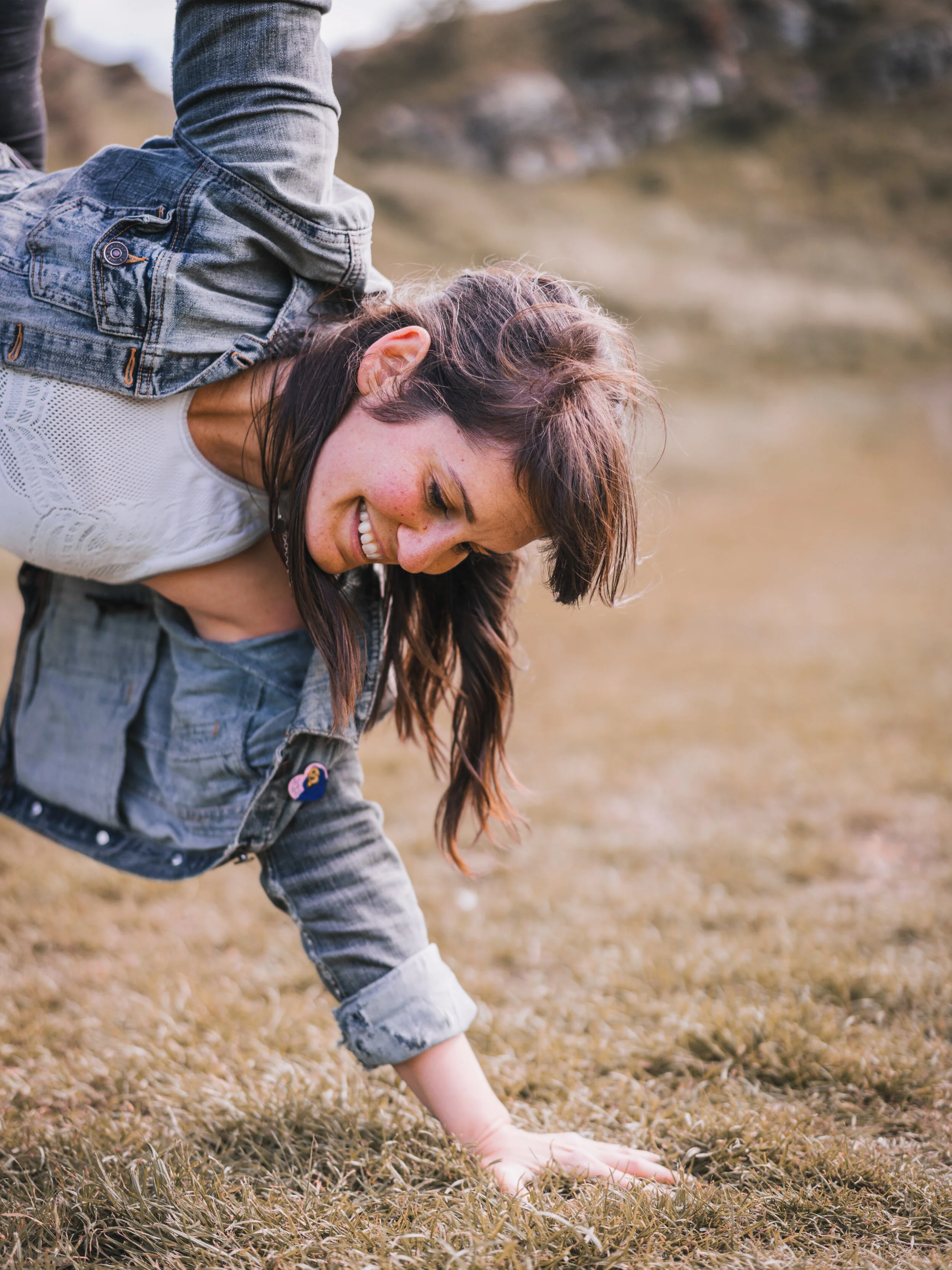 Yoga photography on Arthur's seat, Edinburgh
