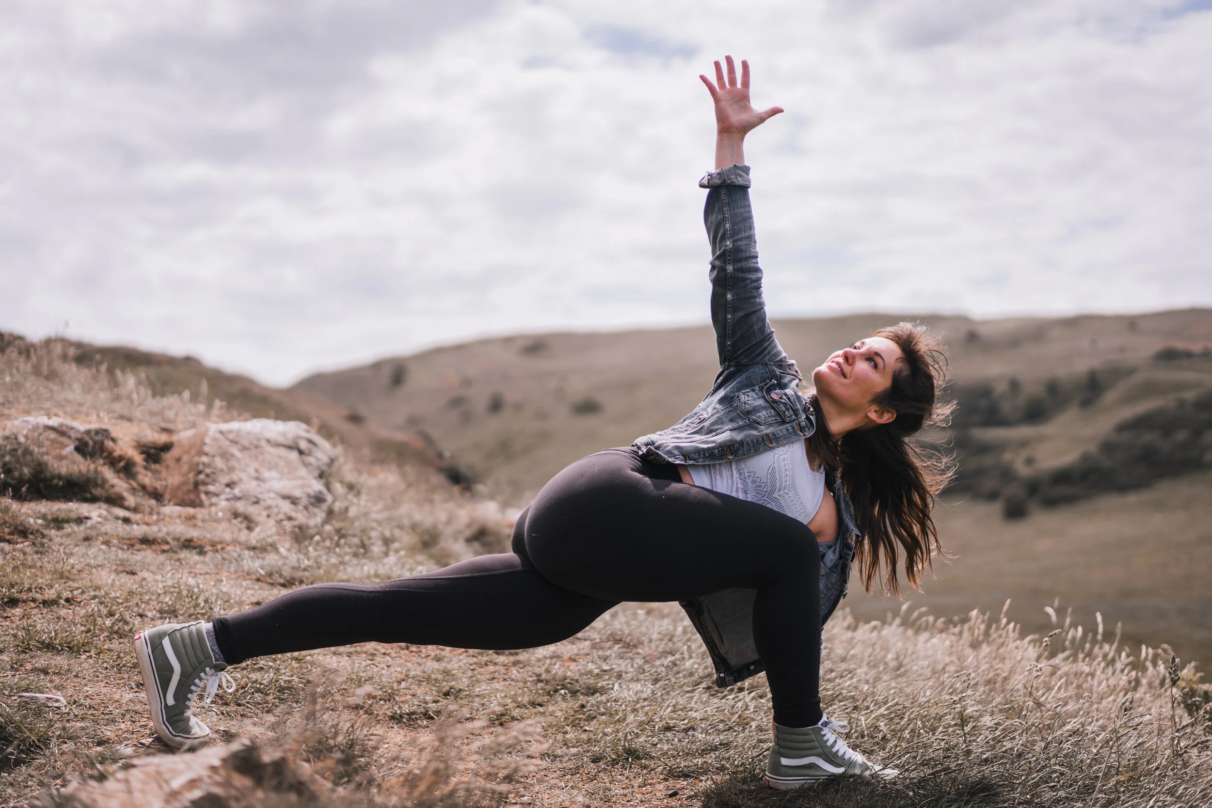 Yoga photography on Arthur's seat, Edinburgh