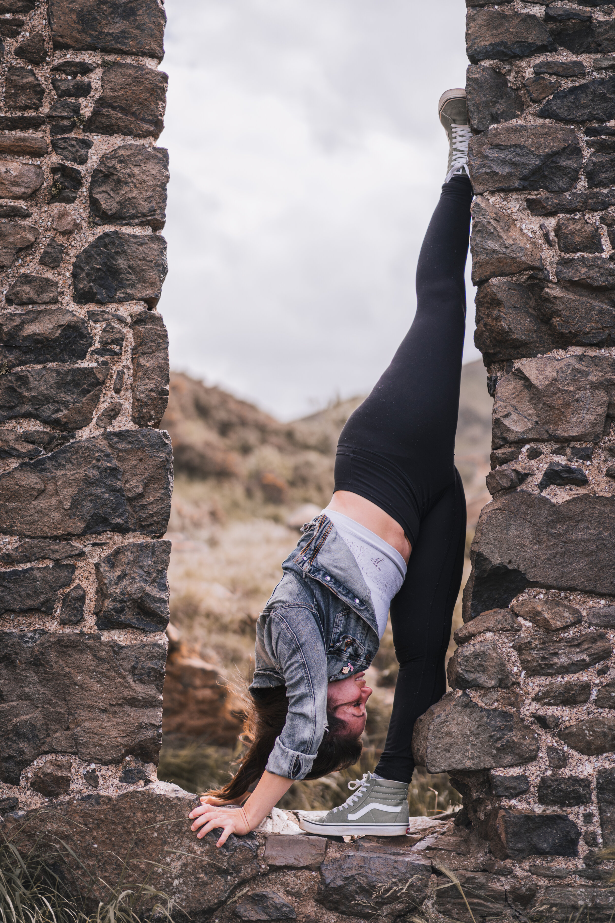 Yoga photography on Arthur's seat, Edinburgh
