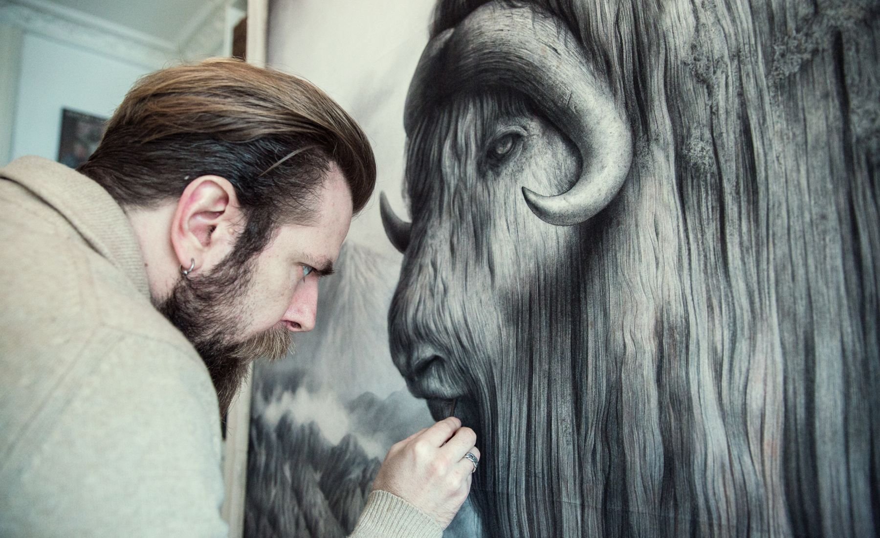 Sverre Malling og Kristian Landmark - Film: Moskus - fortelling om et bilde. I samtale med kunstkritiker Tommy Olsson.
