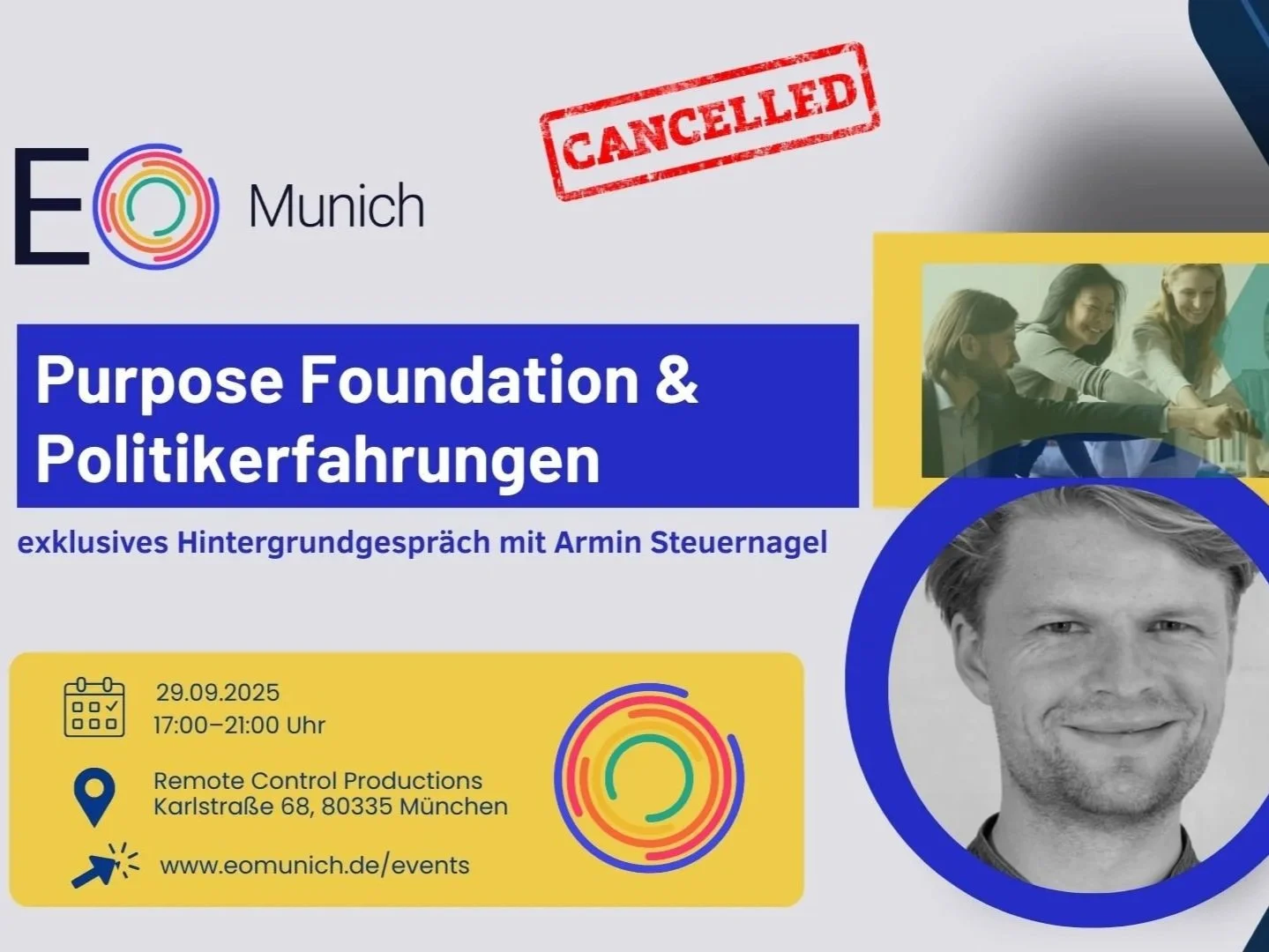 CANCELLED Purpose Foundation & Politikerfahrungen
