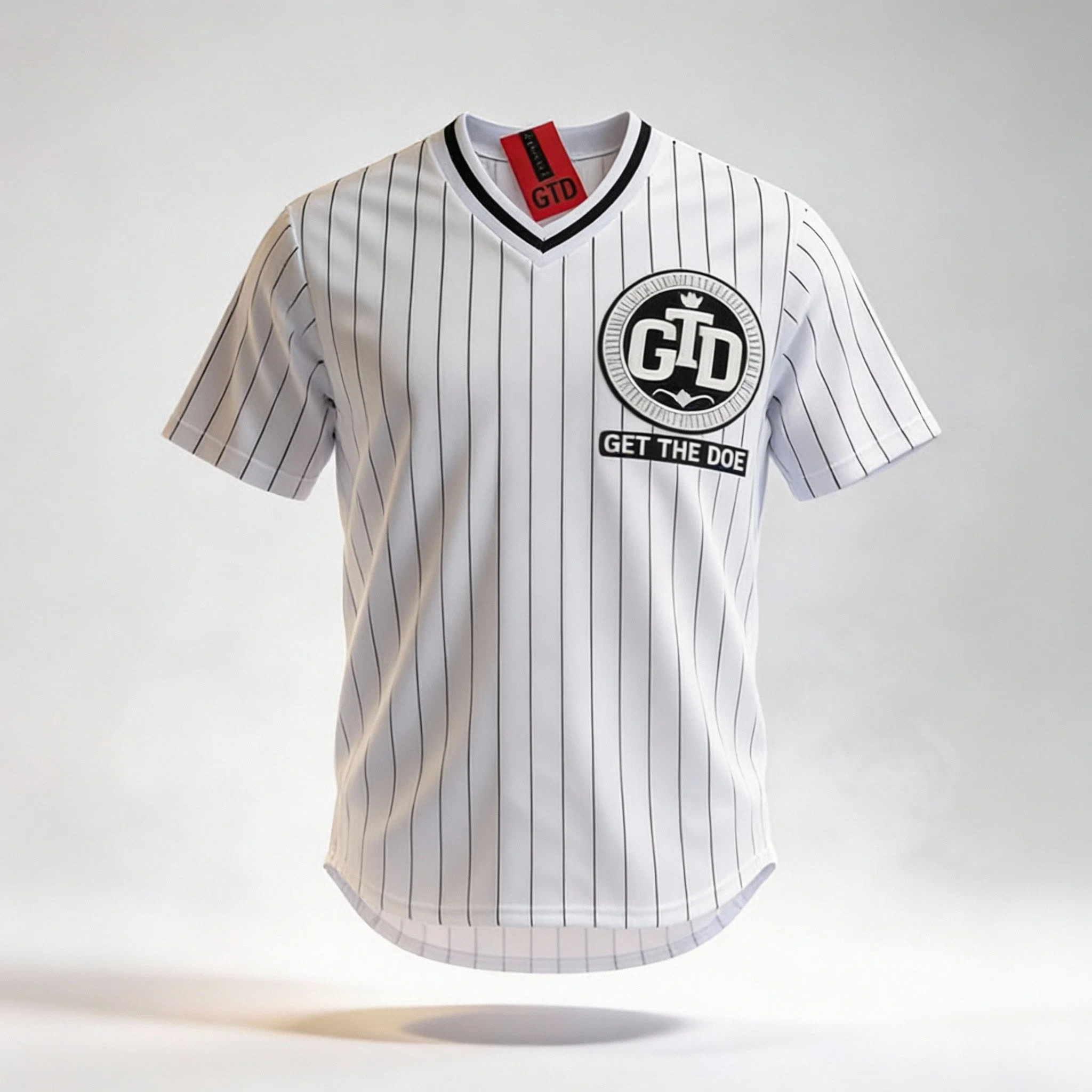 GTD "Pinstripe  Baseball Jersey"