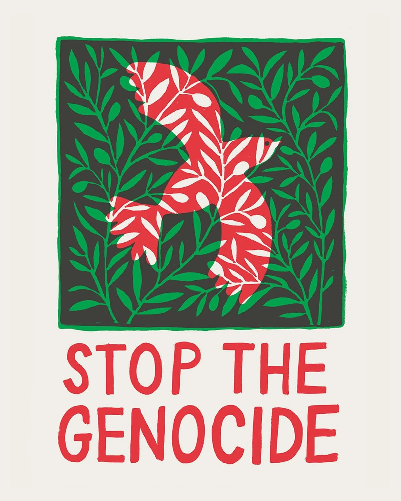 STOP THE GENOCIDE

I have made a FREE to download poster, the Google drive link is in my bio. You can print the poster and  put it in your window, take it on a protest, stick it up in the staffroom, or at work, at school or at university. Even fly po