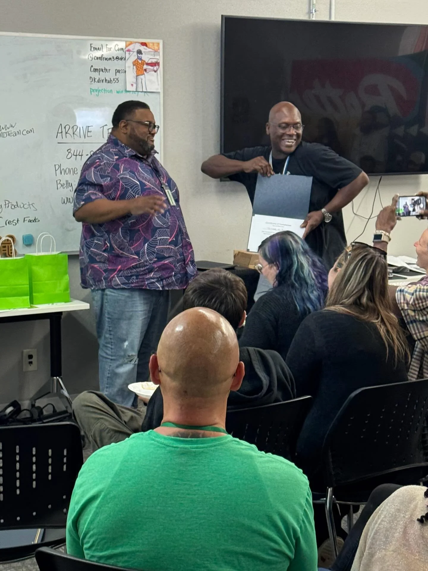 At our last All Staff, our team celebrated 9 staff members who became certified in Therapeutic Options. The 2-day, 16-hour course was taught by our Peer Recovery Support Specialist John Parker, who is certified to train staff by @odmhsas.

Therapeuti