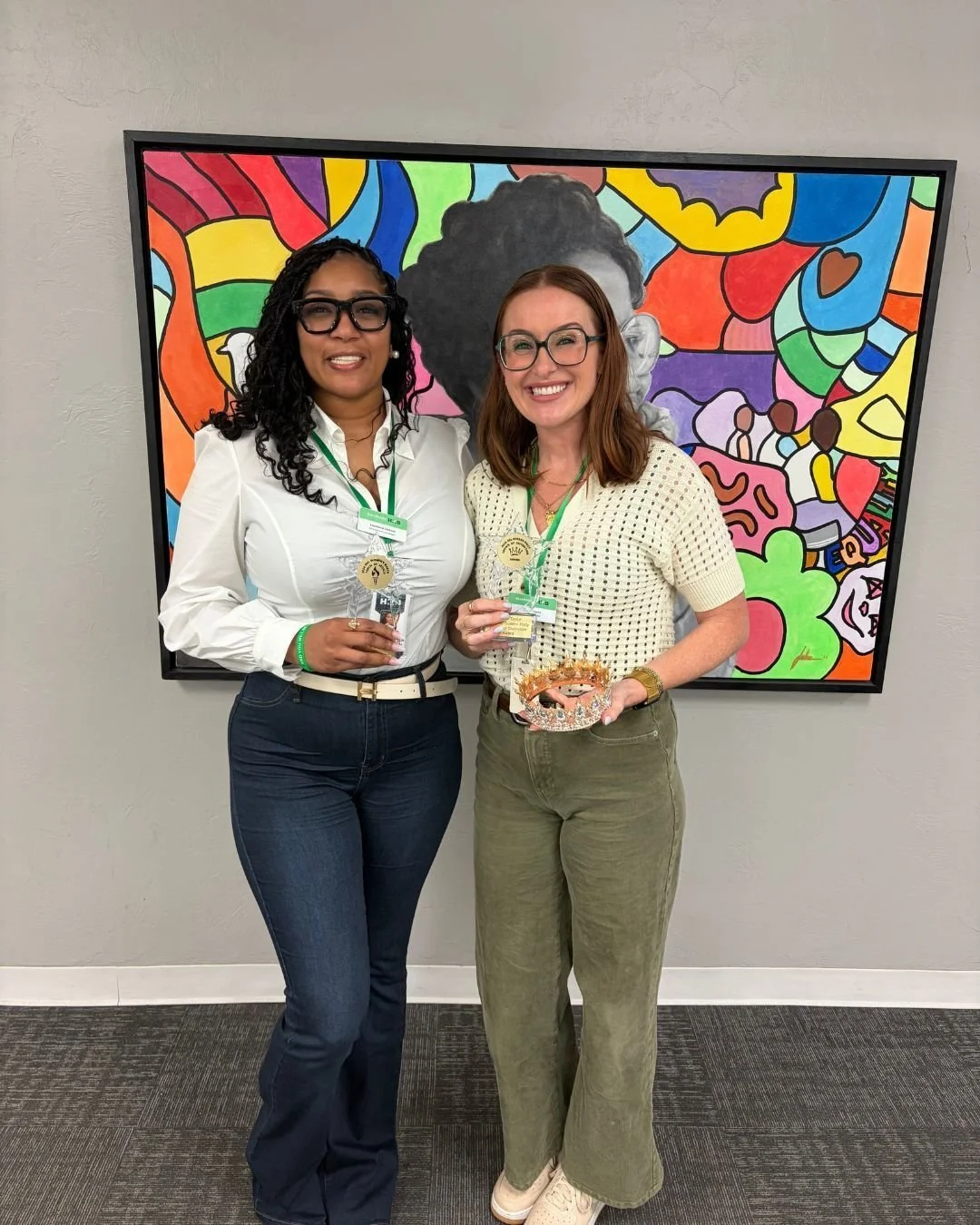 March is Women's History Month, and two of our own won awards at the 2026 OKC Women's Day Celebration. Meagan, our Executive Director, won the Crown of Distinction award and Courtenie, our Employment Coordinator, won the Torch of Legacy award. The ev