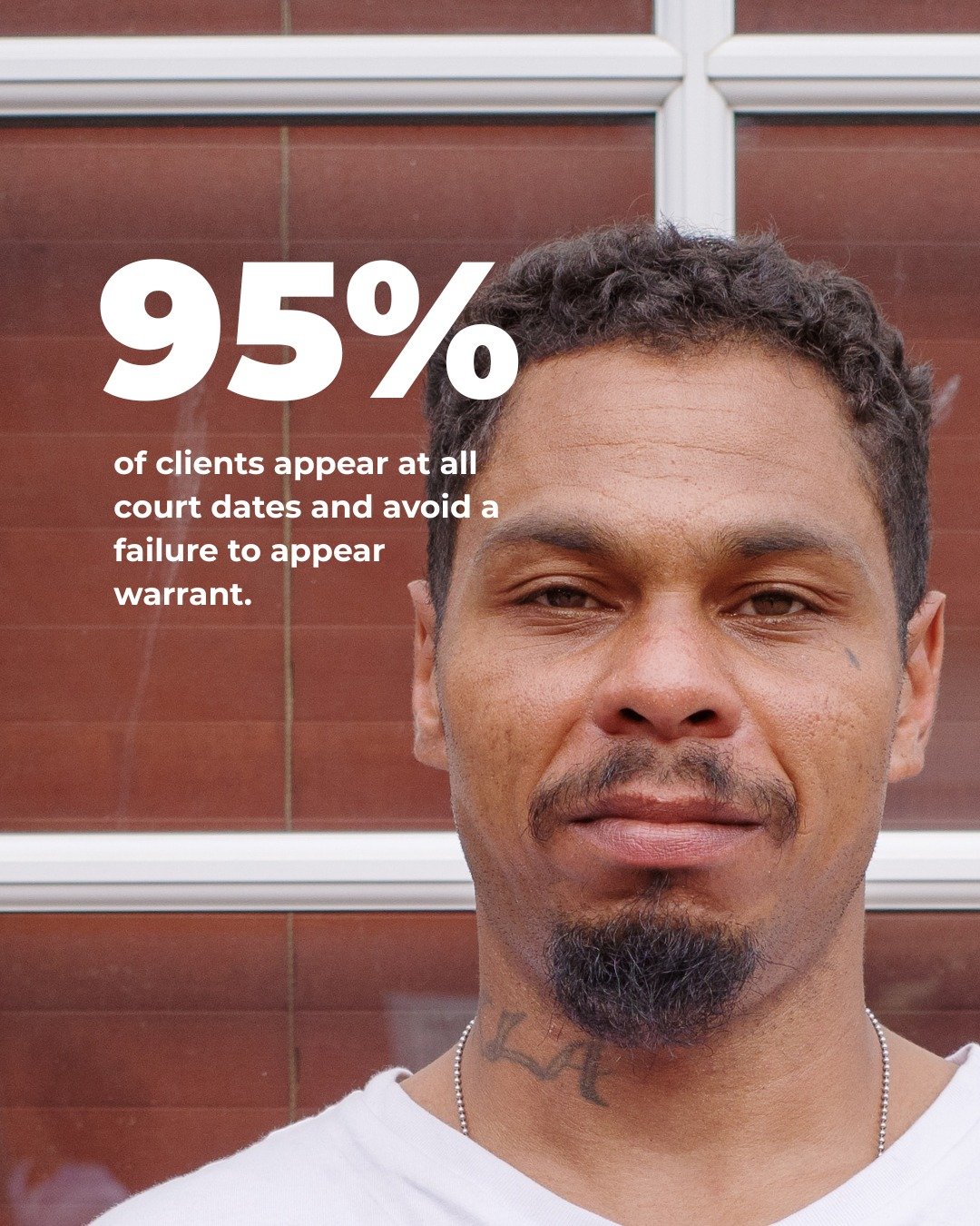 These numbers represent real people. Our clients consistently show up to court, stay compliant while on probation, and follow through on diversion programs because they&rsquo;re committed to change and they have the support to help them get there.

T