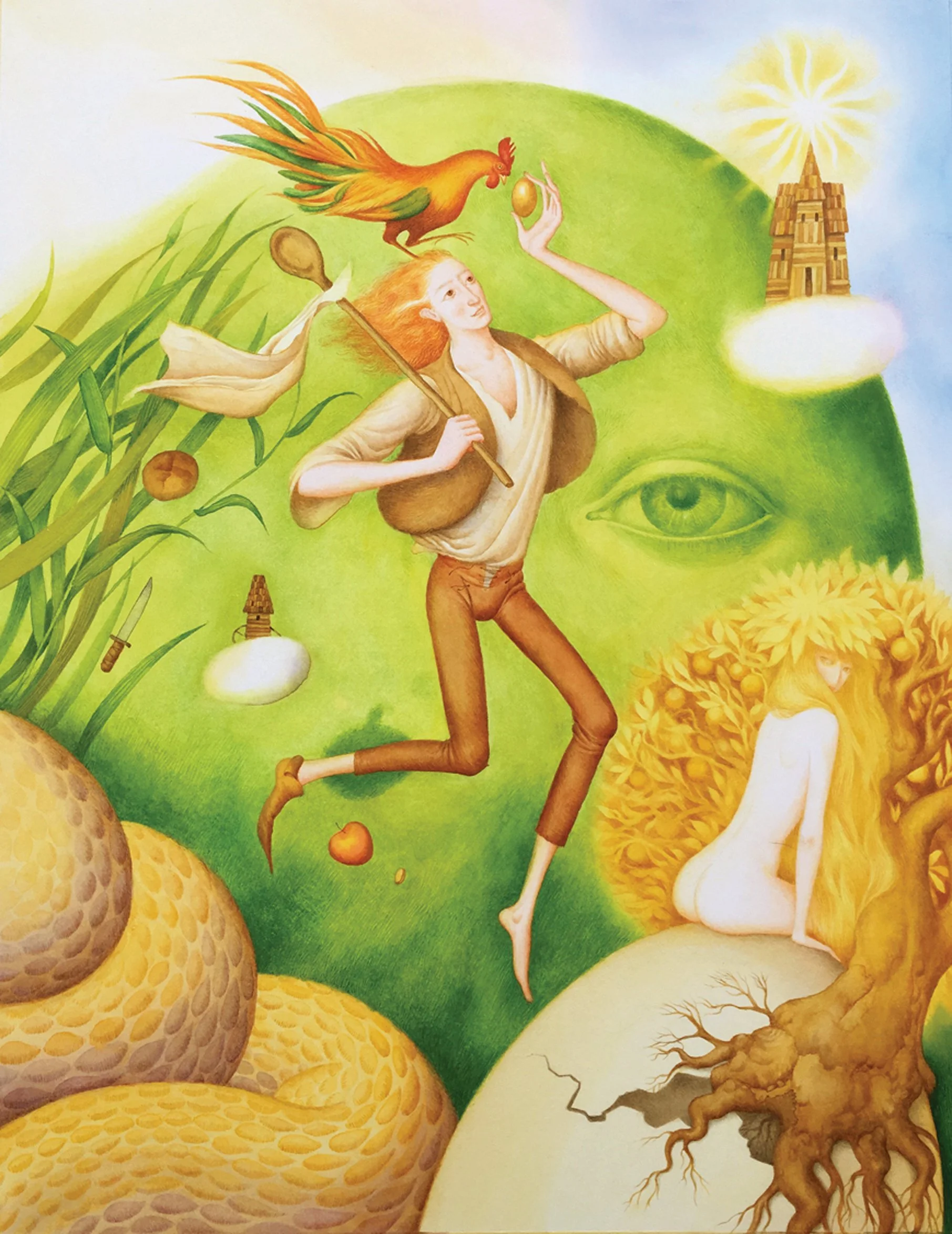 The Fool, personal artwork, unpublished. Slovenia, 2020, watercolor on paper.