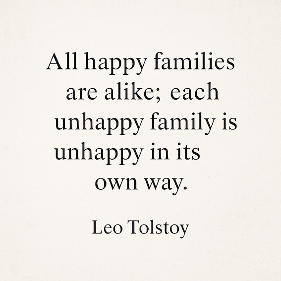 Tolstoy quote about families