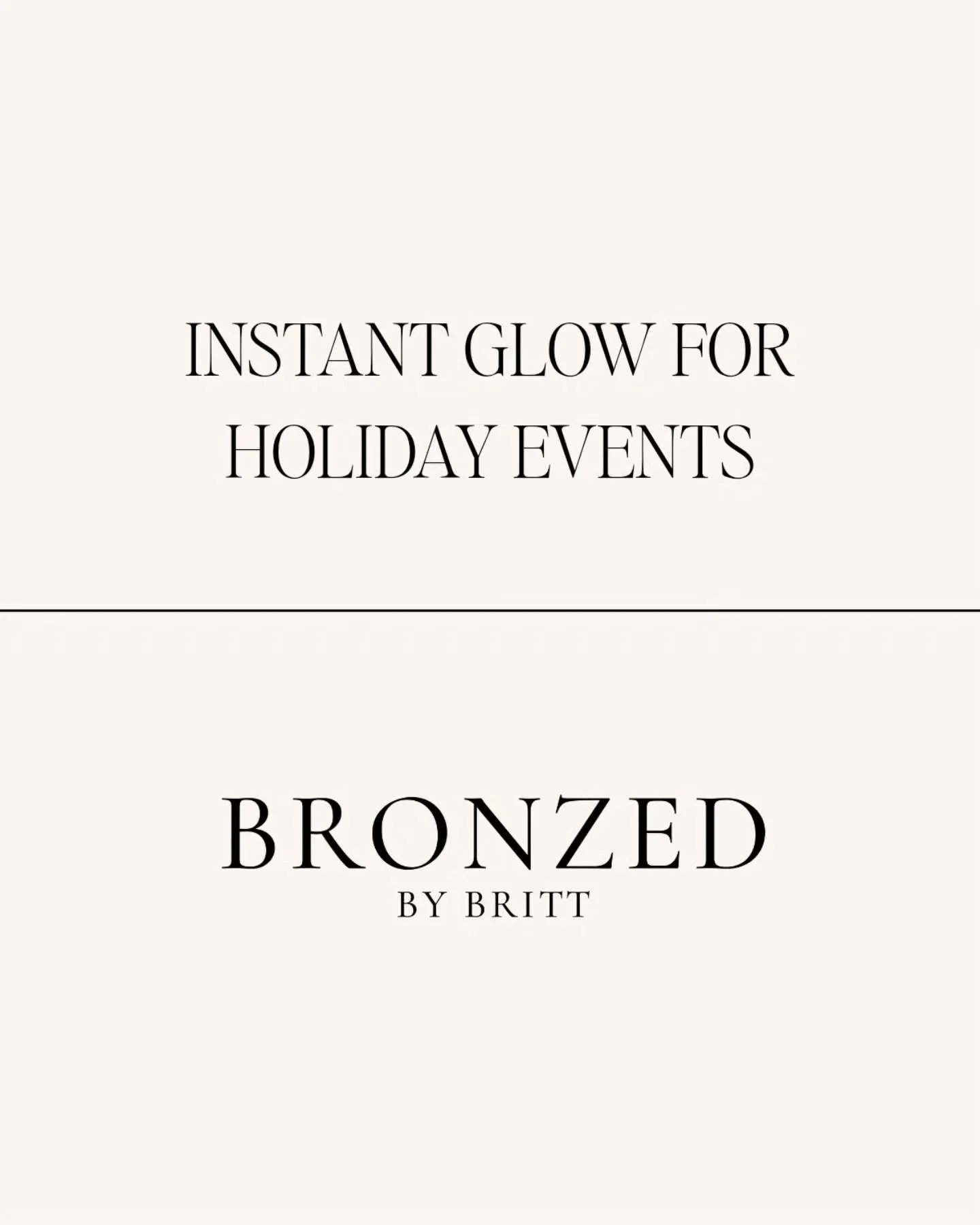 🎄 1. Instant Glow for Holiday Events:

Spray tans give you an immediate, even bronzed confident look&mdash;perfect for office parties, family photos &amp; New Year&rsquo;s celebrations. 

📸  2. More Confident in Photo:

A subtle tan evens out skin 